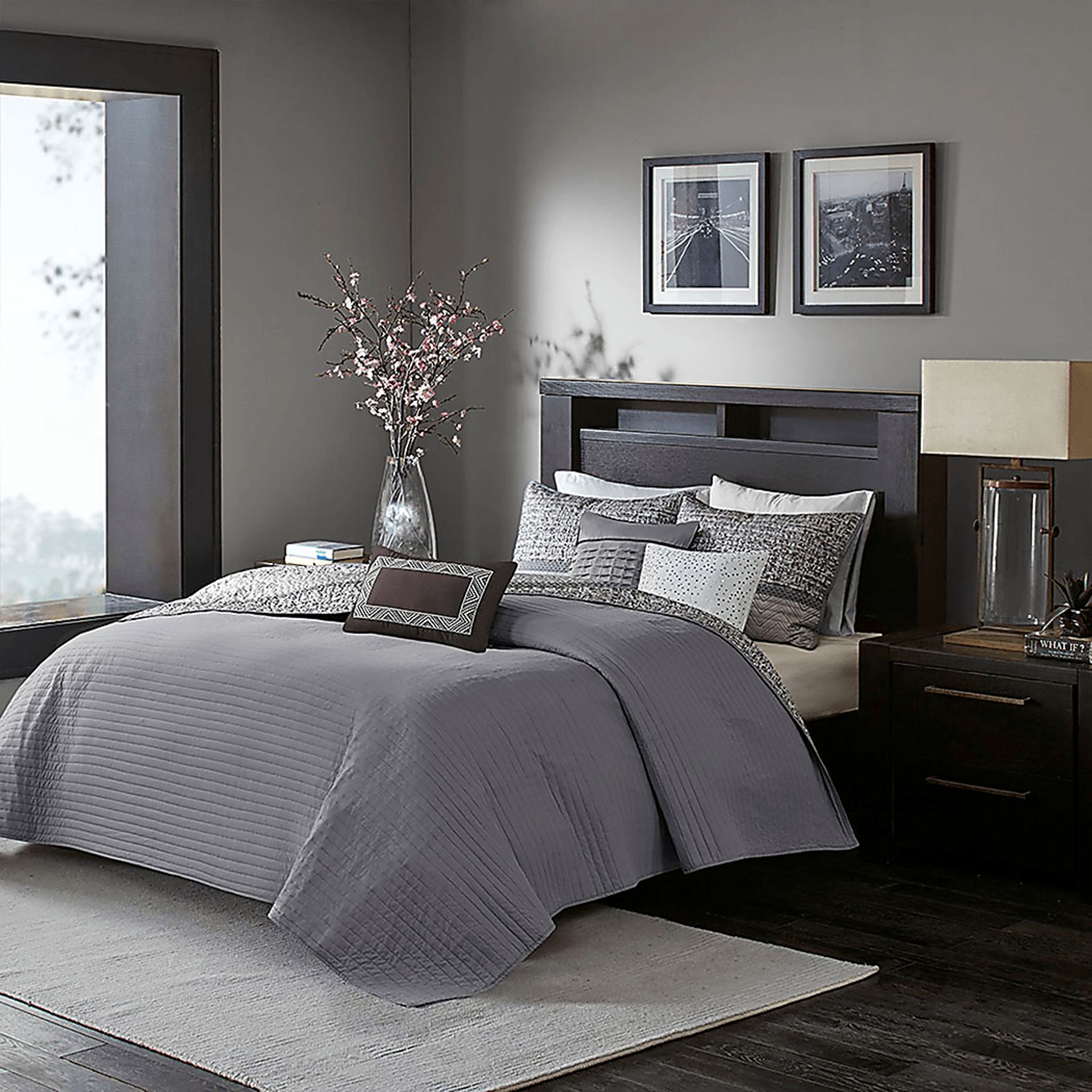 Charleagh Gray 6 pc King/Cal King Quilt Set - Image 3