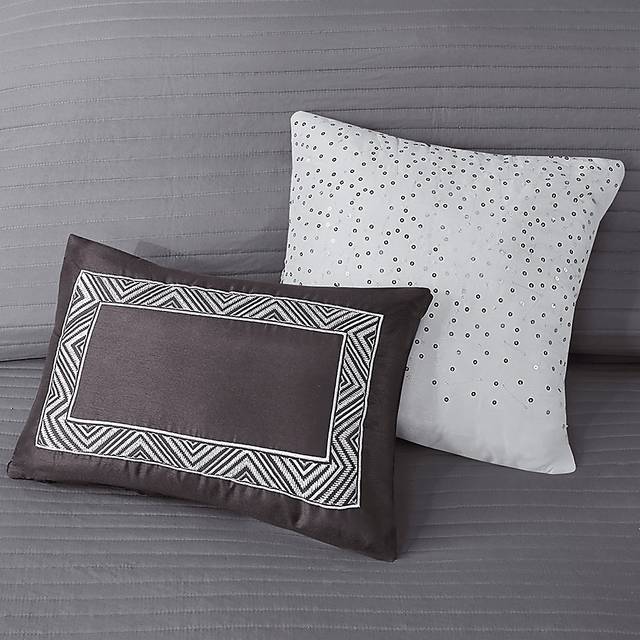 Charleagh Gray 6 pc King/Cal King Quilt Set - Thumbnail - Image 4