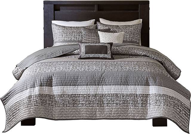 Charleagh Gray 6 pc King/Cal King Quilt Set - Thumbnail - Image 1