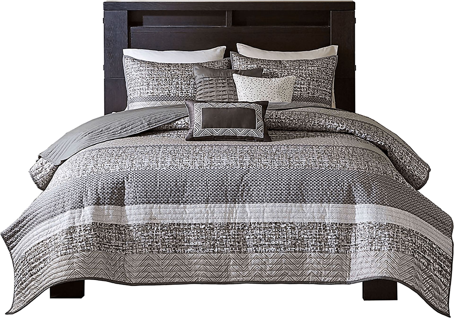 Charleagh Gray 6 pc King/Cal King Quilt Set - Image 1