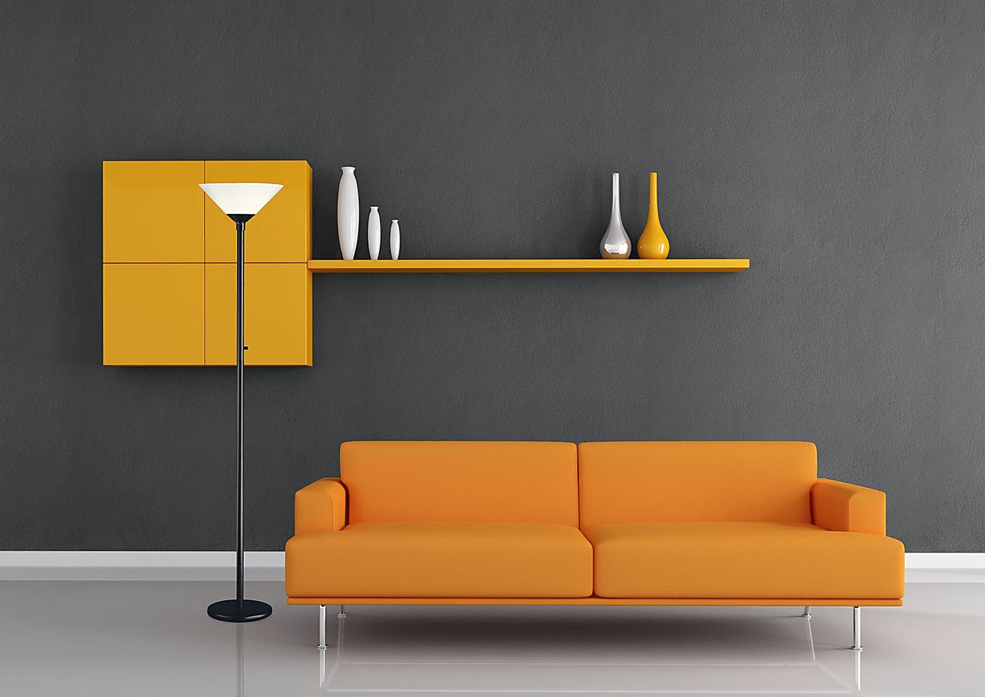 Charles Black Floor Lamp - Image 2