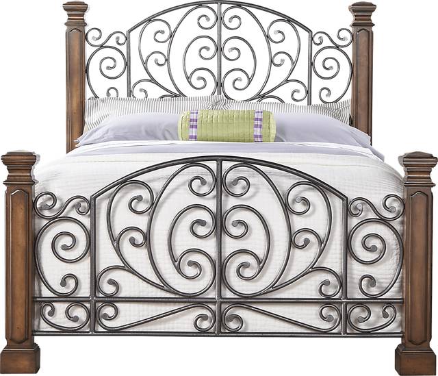 Charleston Cherry 3 Pc Queen Bed - Thumbnail - Image 1