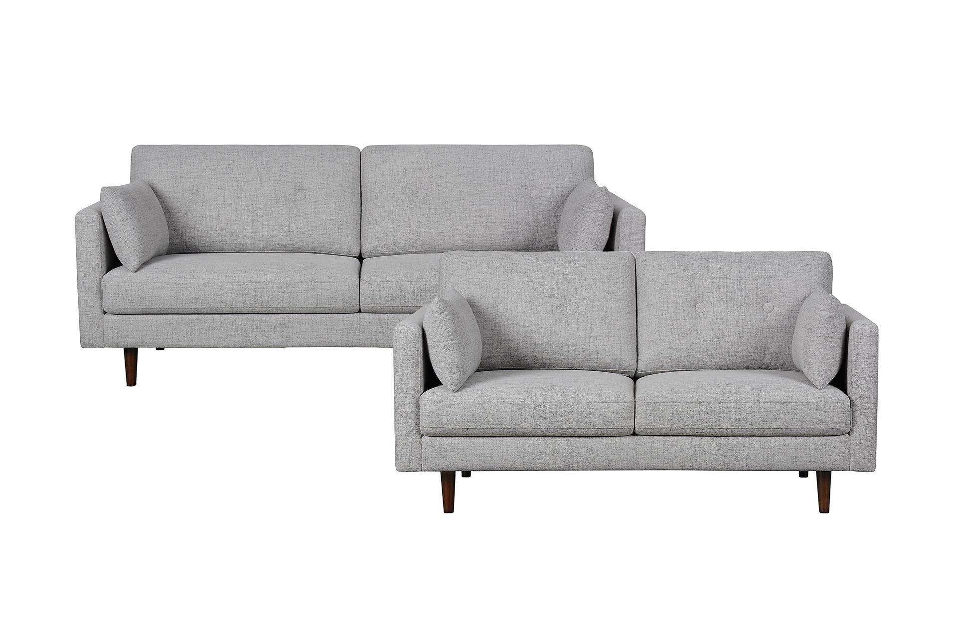 Charlestown Light Gray Loveseat - Image 2
