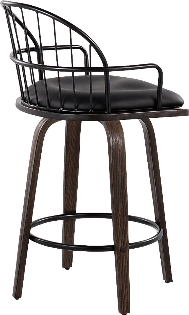 Charlias Black Counter Height Stool, Set of 2 - Thumbnail - Image 5