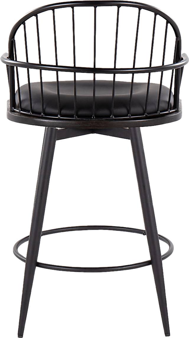 Charlias II Black Swivel Counter Height Stool, Set of 2 - Thumbnail - Image 10