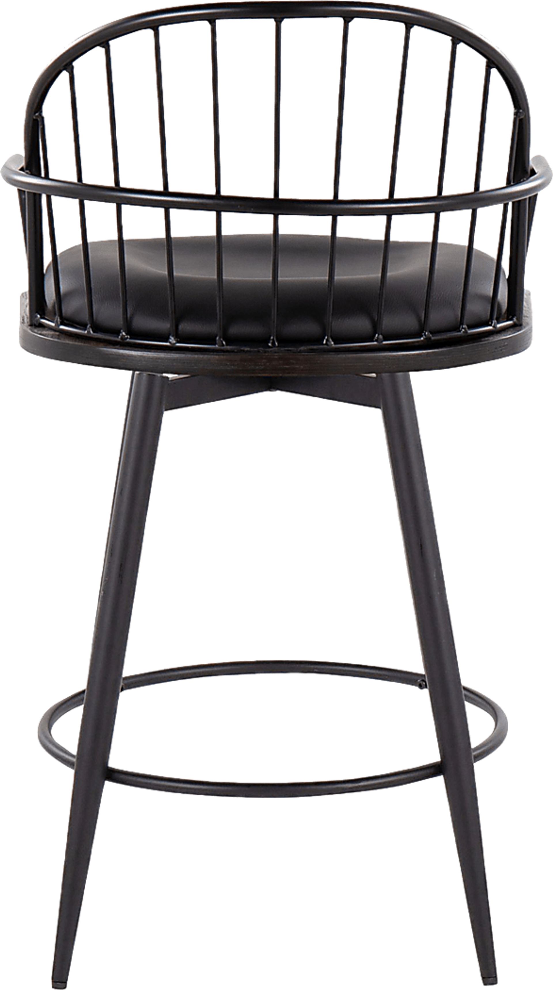 Charlias II Black Swivel Counter Height Stool, Set of 2 - Image 10