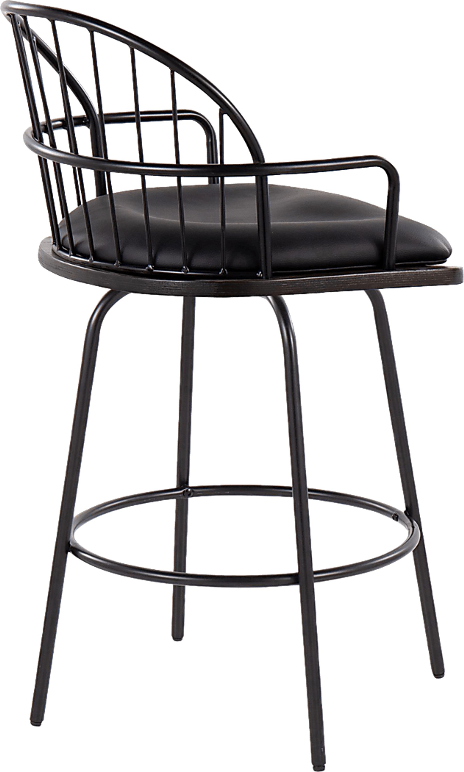Charlias III Black Counter Height Stool, Set of 2 - Image 5