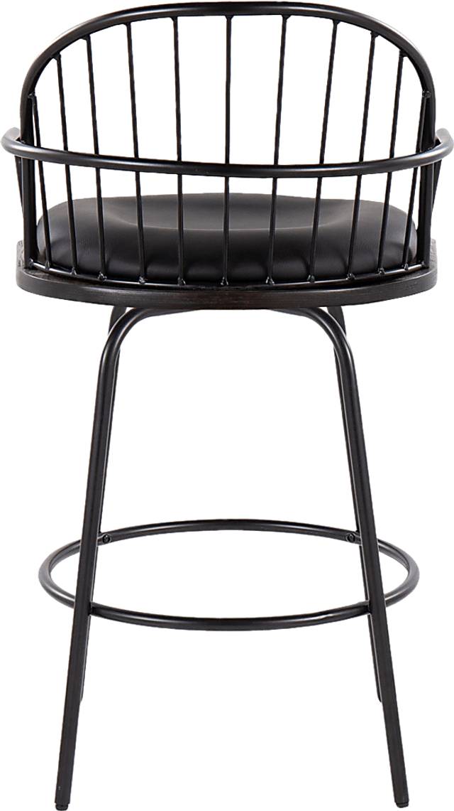 Charlias III Black Counter Height Stool, Set of 2 - Thumbnail - Image 6