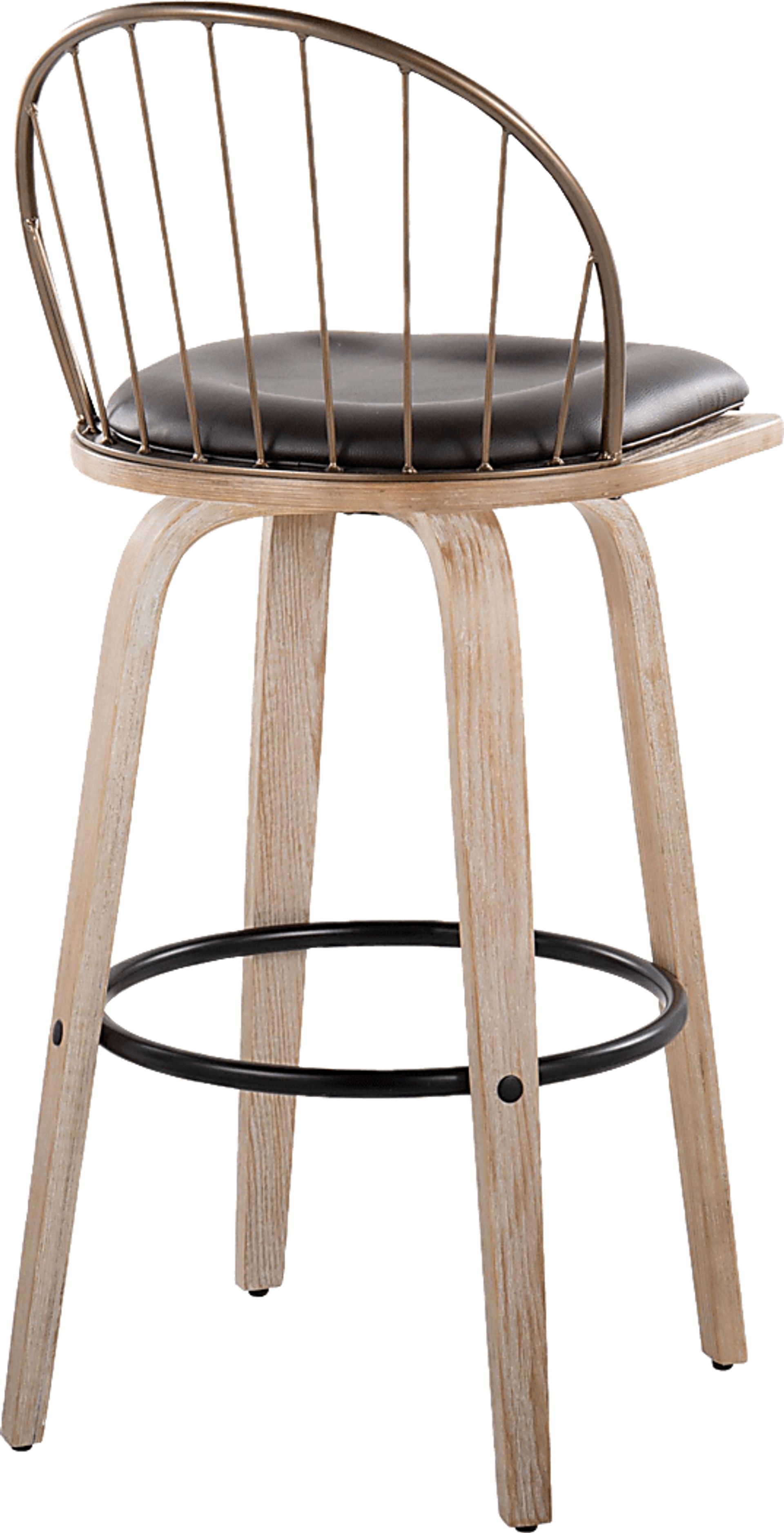 Charlias IX Brown Barstool, Set of 2 - Image 9