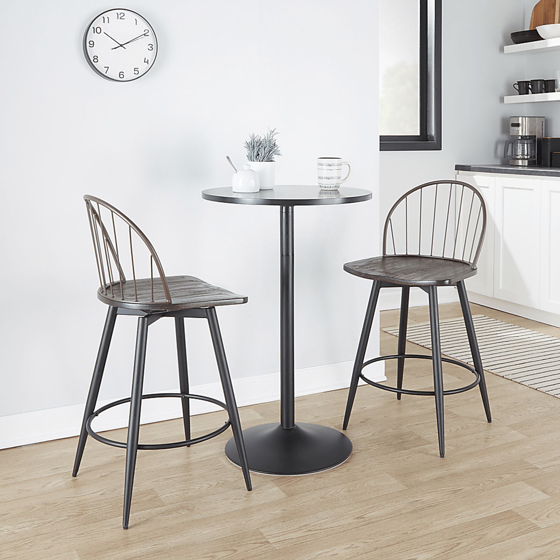 Charlias V Black Swivel Counter Height Stool, Set of 2 - Image 5