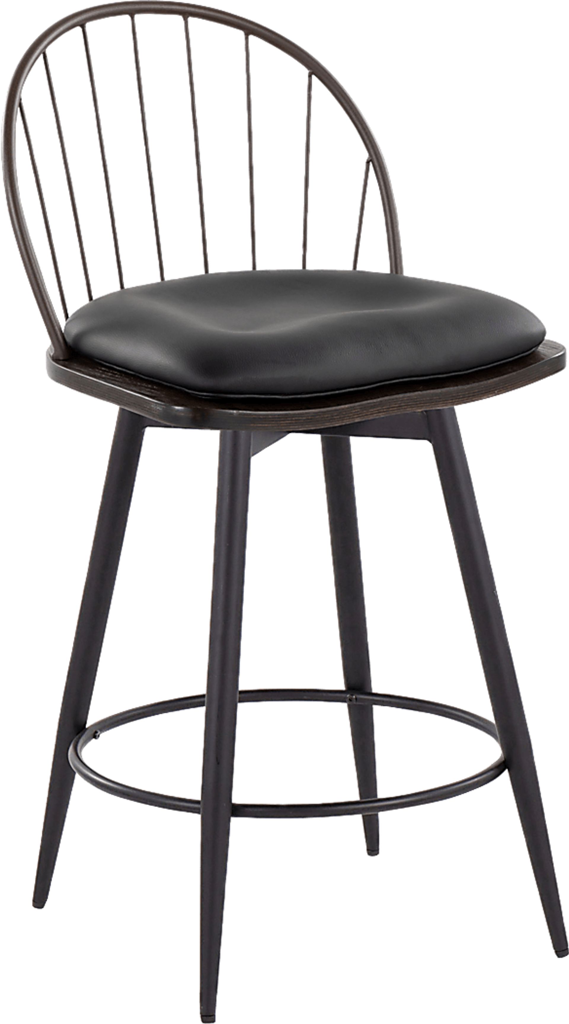 Charlias V Black Swivel Counter Height Stool, Set of 2 - Image 6