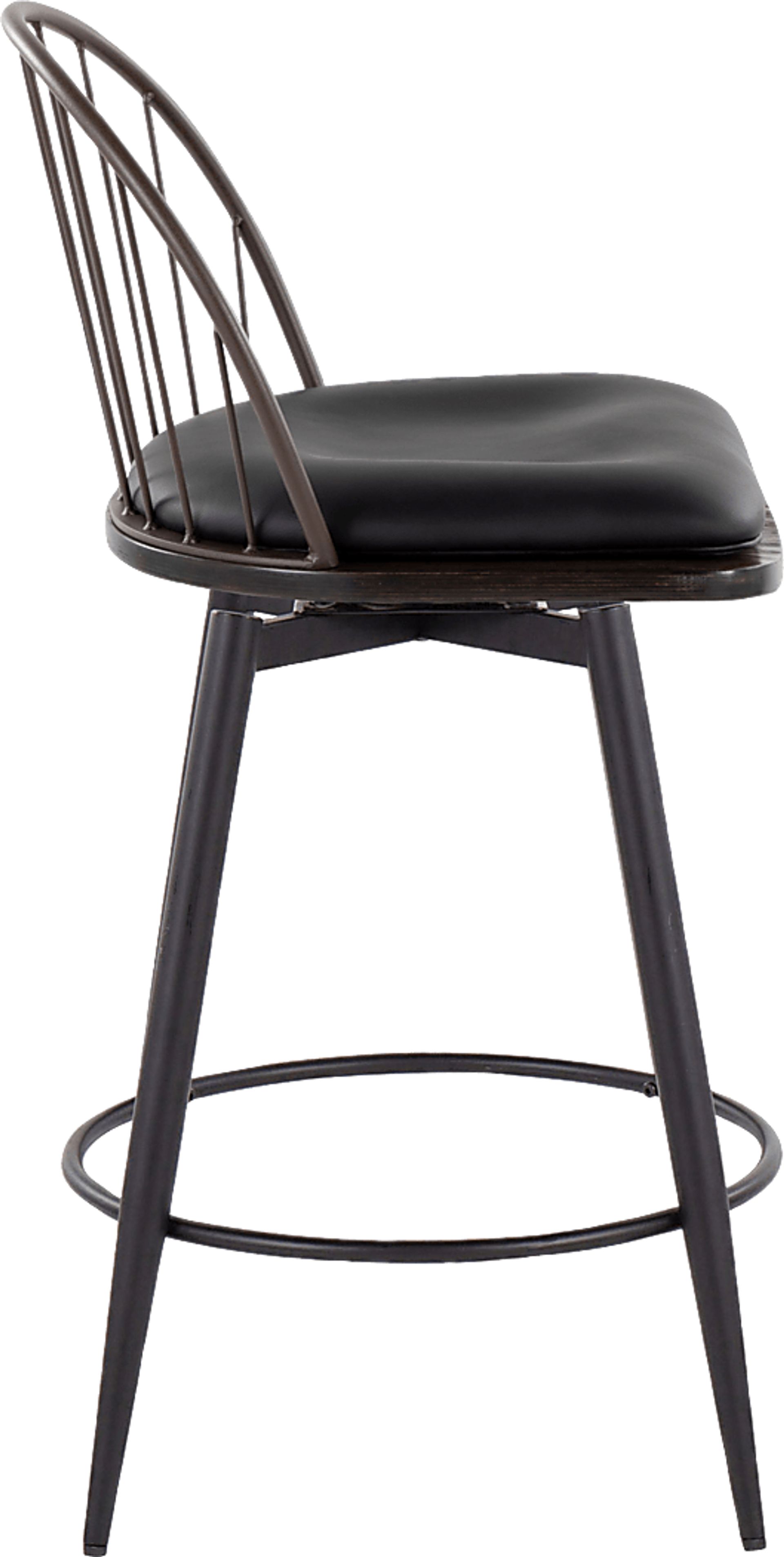 Charlias V Black Swivel Counter Height Stool, Set of 2 - Image 7