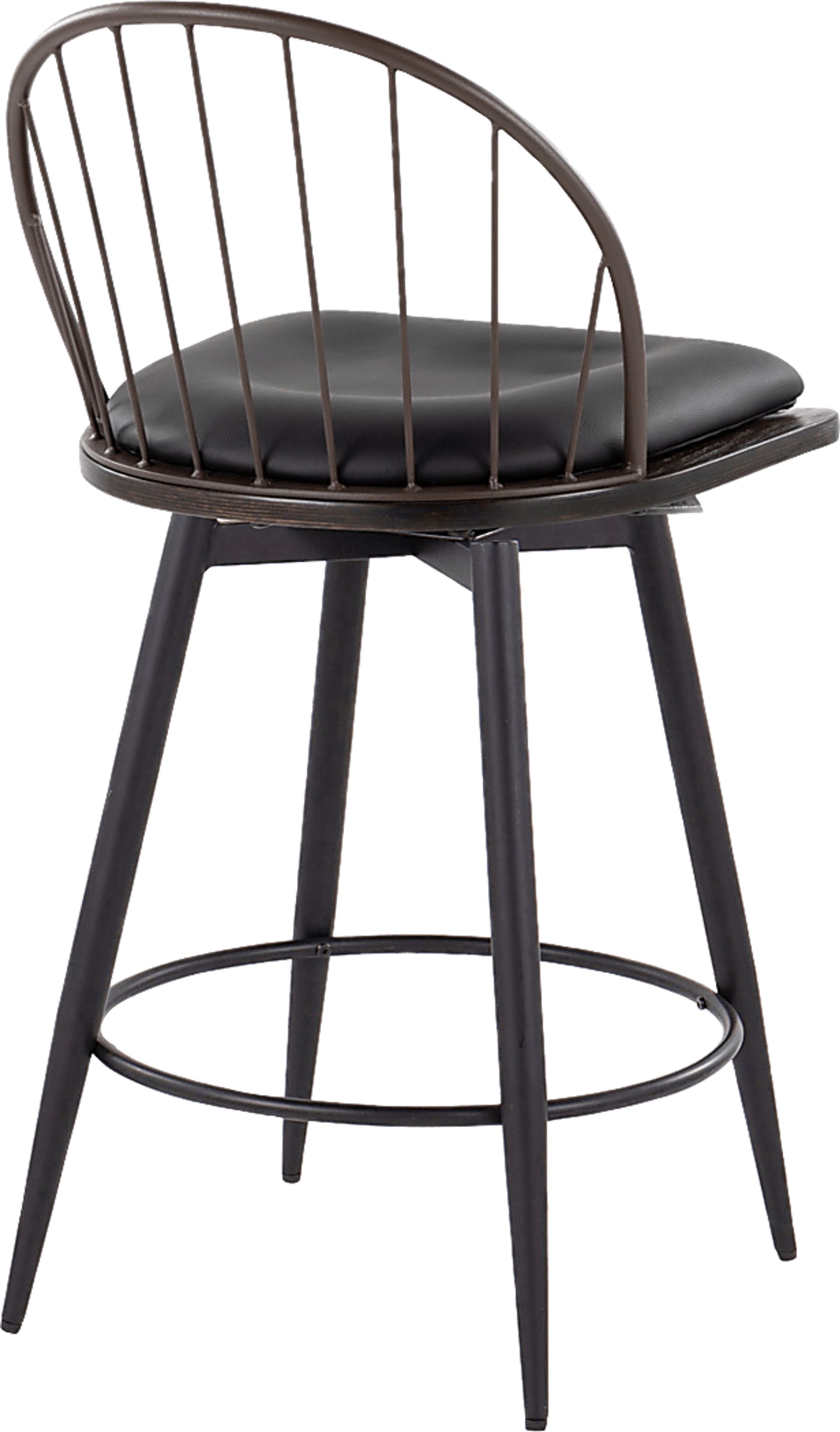 Charlias V Black Swivel Counter Height Stool, Set of 2 - Image 8