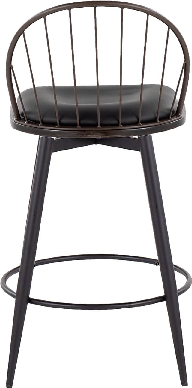 Charlias V Black Swivel Counter Height Stool, Set of 2 - Thumbnail - Image 9