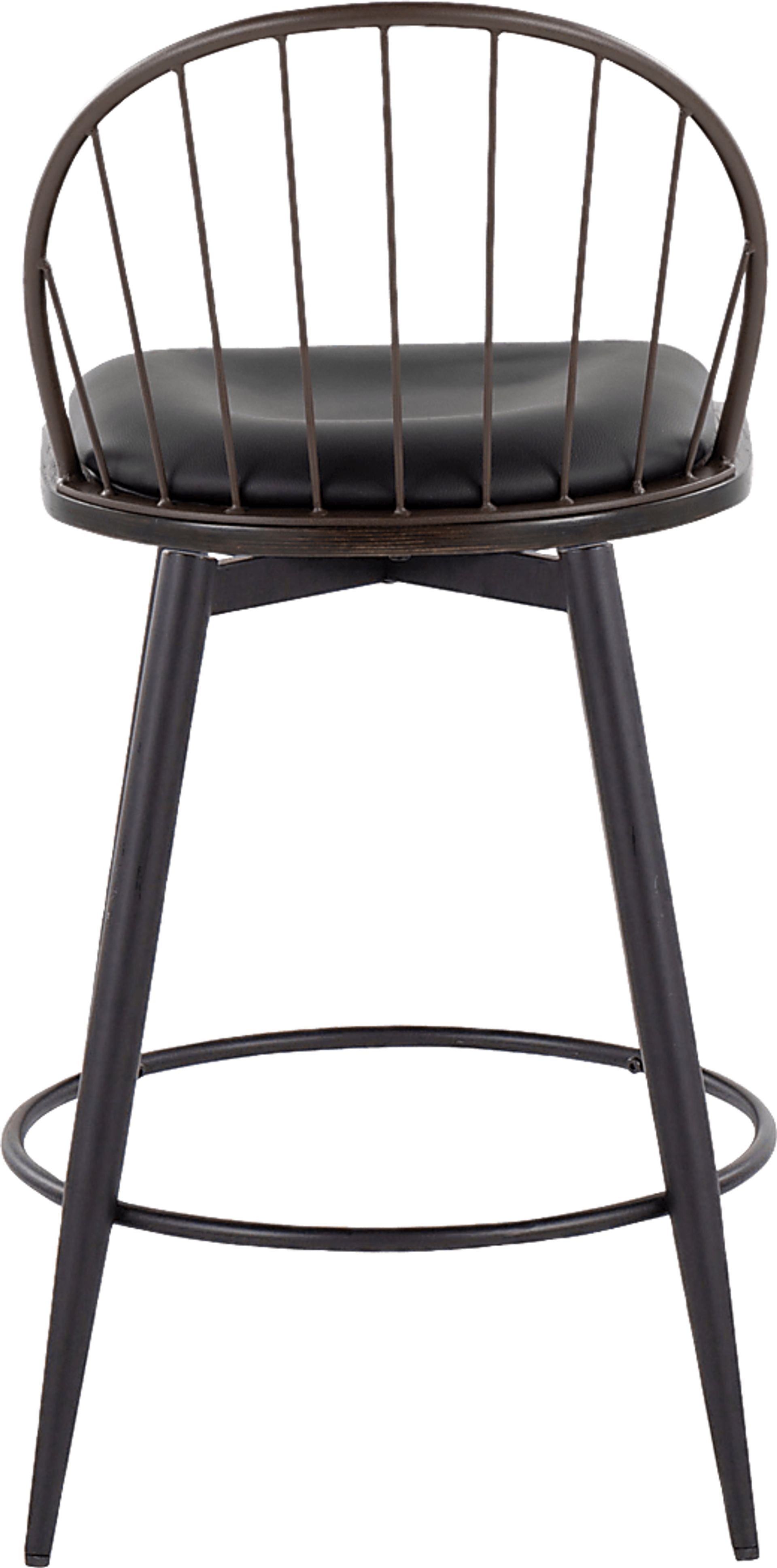 Charlias V Black Swivel Counter Height Stool, Set of 2 - Image 9