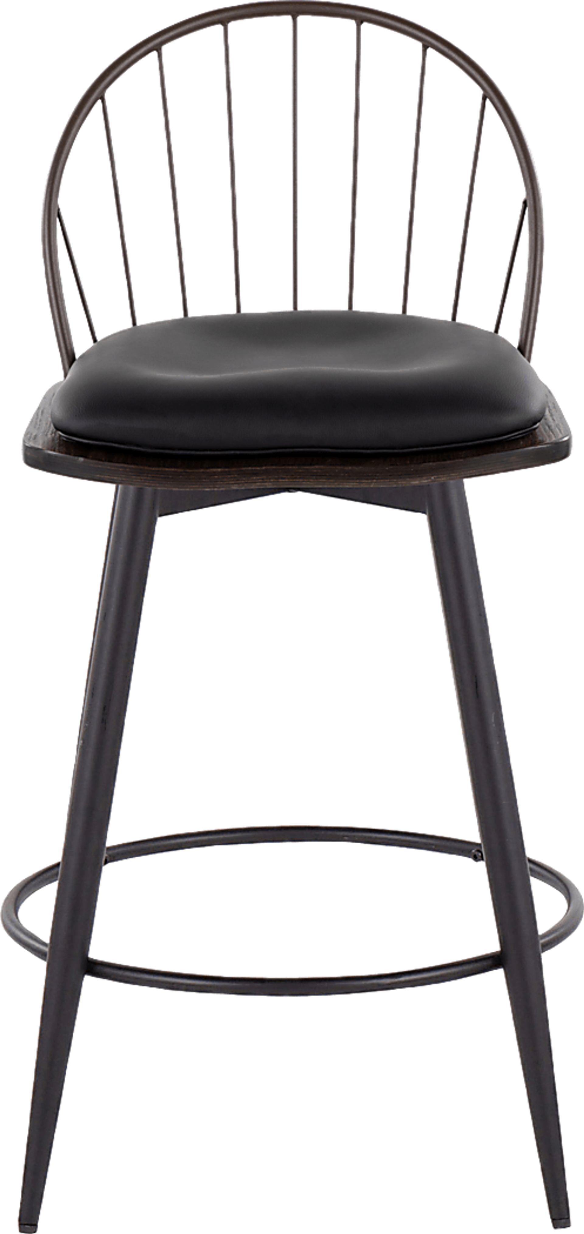 Charlias V Black Swivel Counter Height Stool, Set of 2 - Image 10