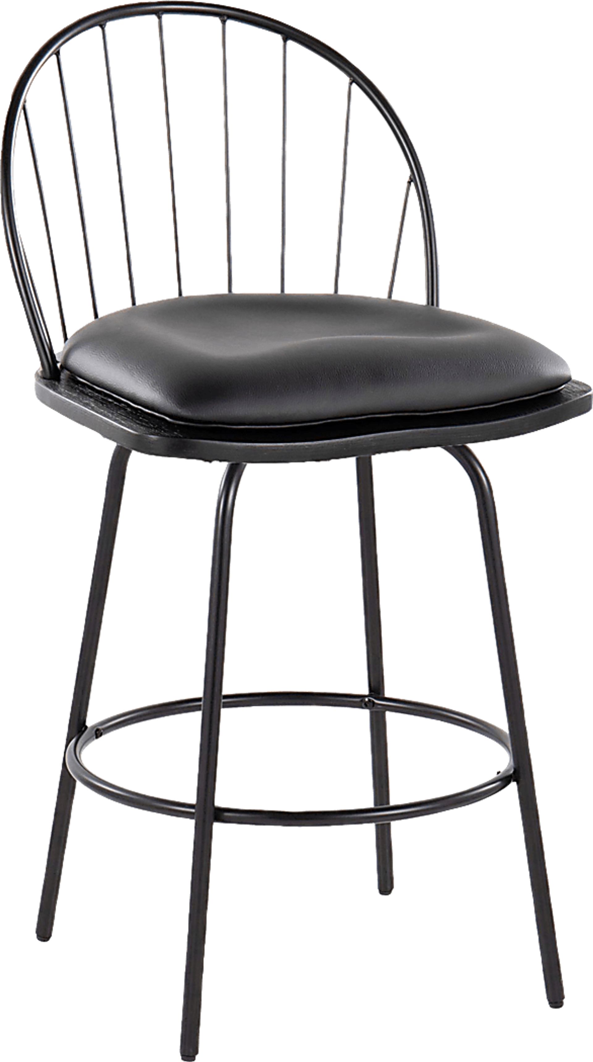 Charlias VI Black Swivel Counter Height Stool, Set of 2 - Image 7