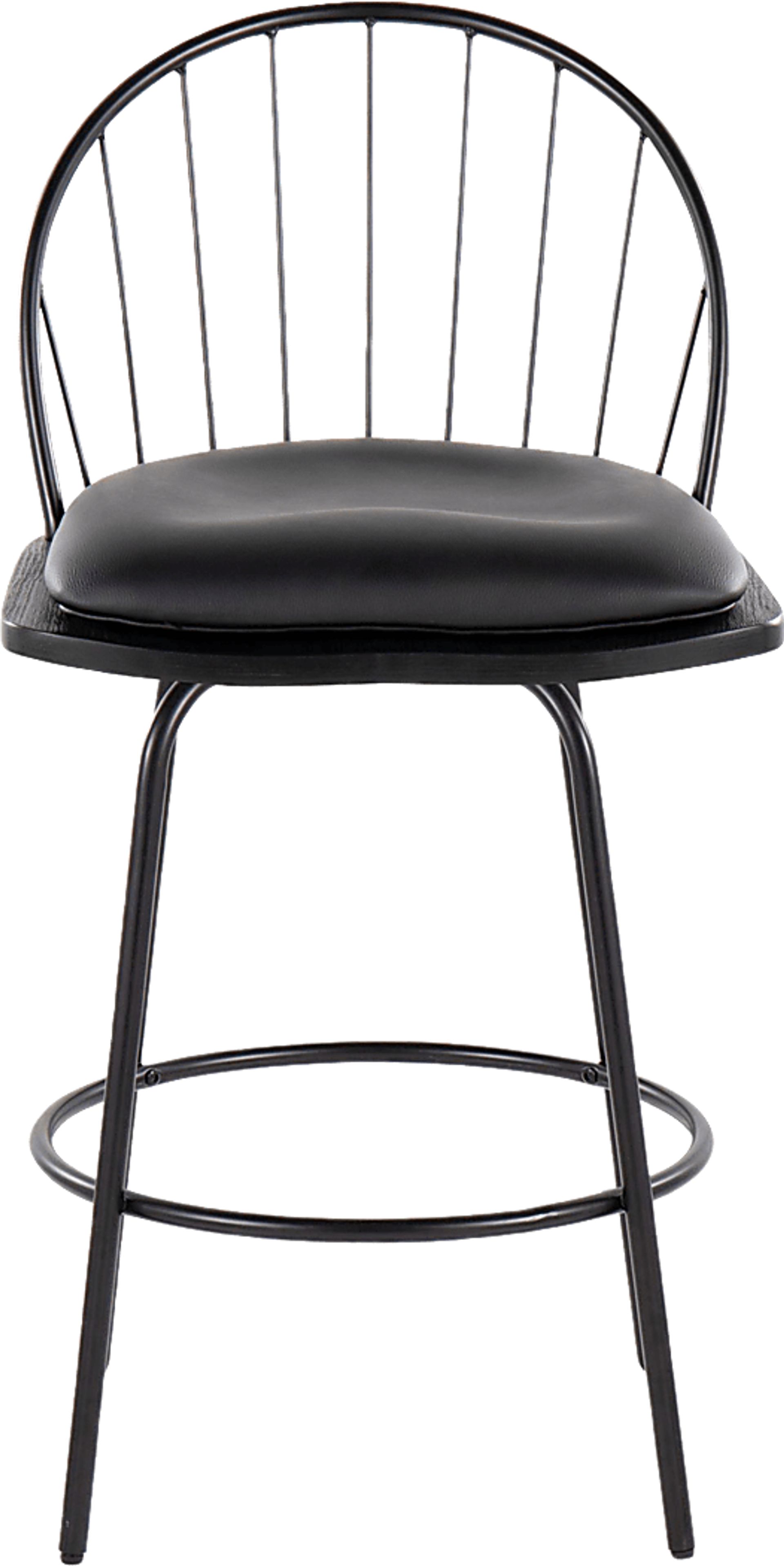 Charlias VI Black Swivel Counter Height Stool, Set of 2 - Image 8