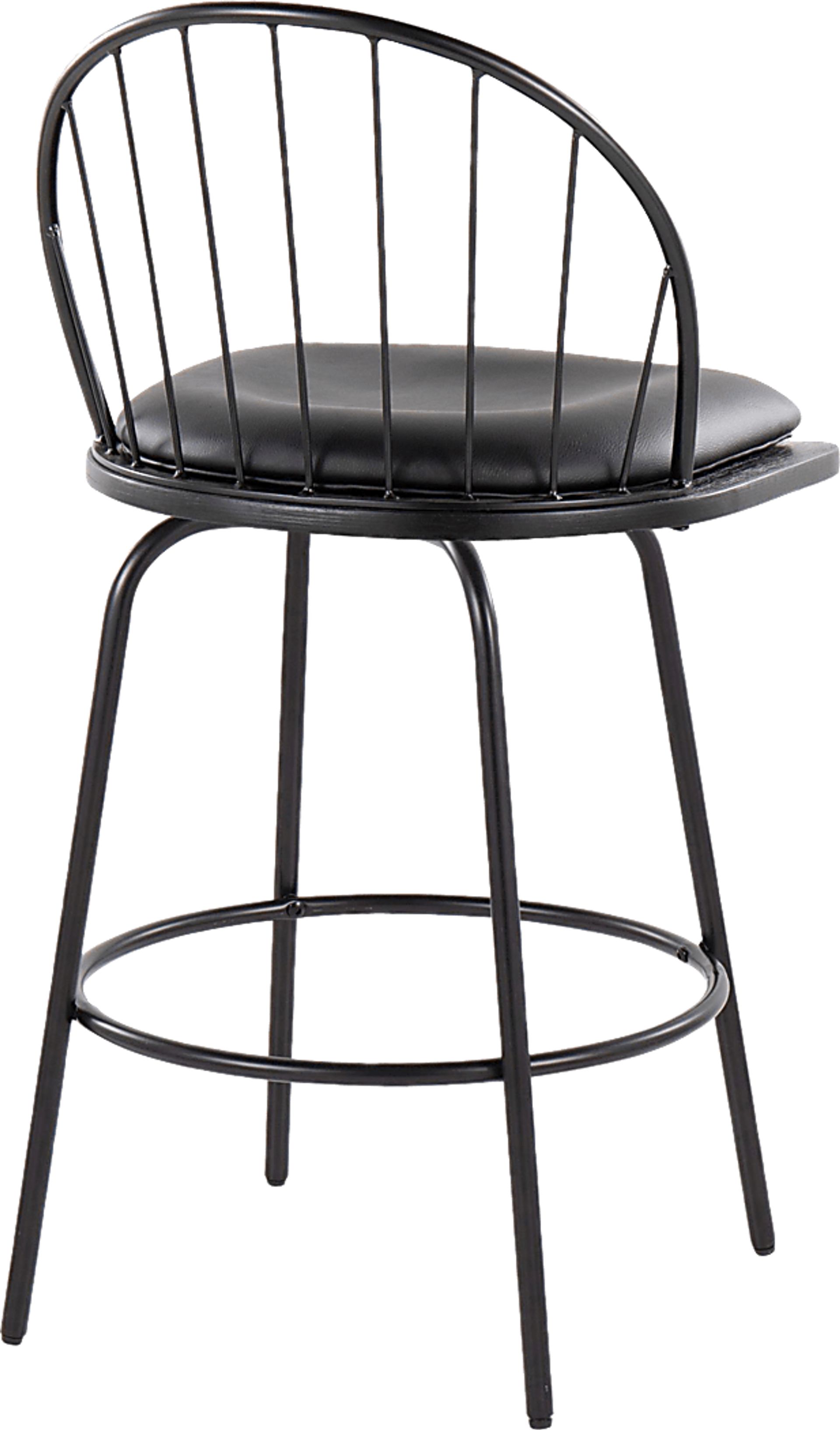 Charlias VI Black Swivel Counter Height Stool, Set of 2 - Image 9