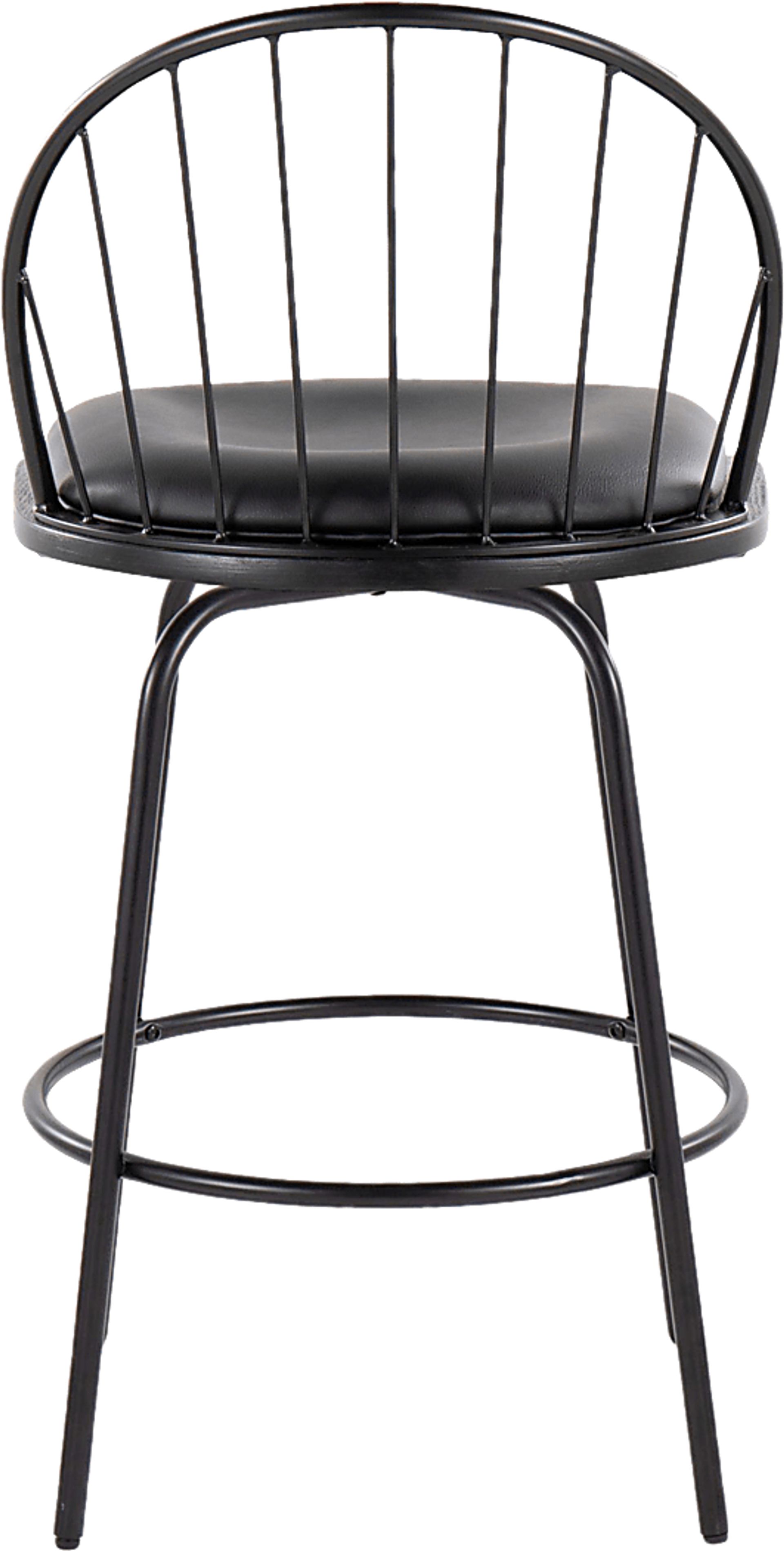 Charlias VI Black Swivel Counter Height Stool, Set of 2 - Image 10