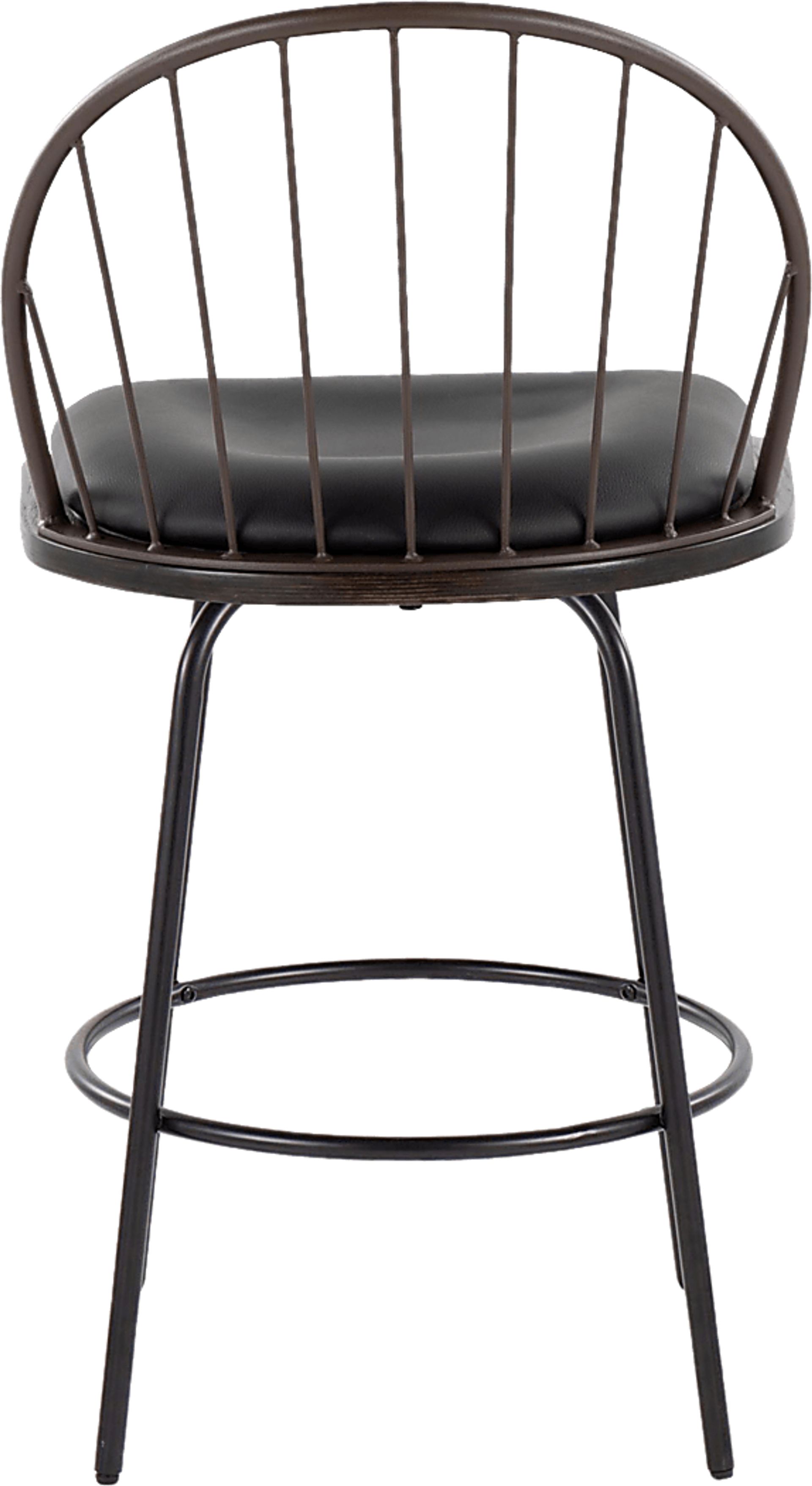 Charlias VII Black Swivel Counter Height Stool, Set of 2 - Image 10
