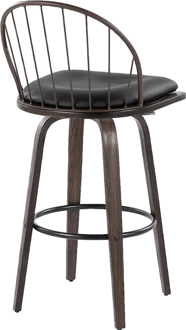 Charlias VIII Black Swivel Barstool, Set of 2 - Thumbnail - Image 9