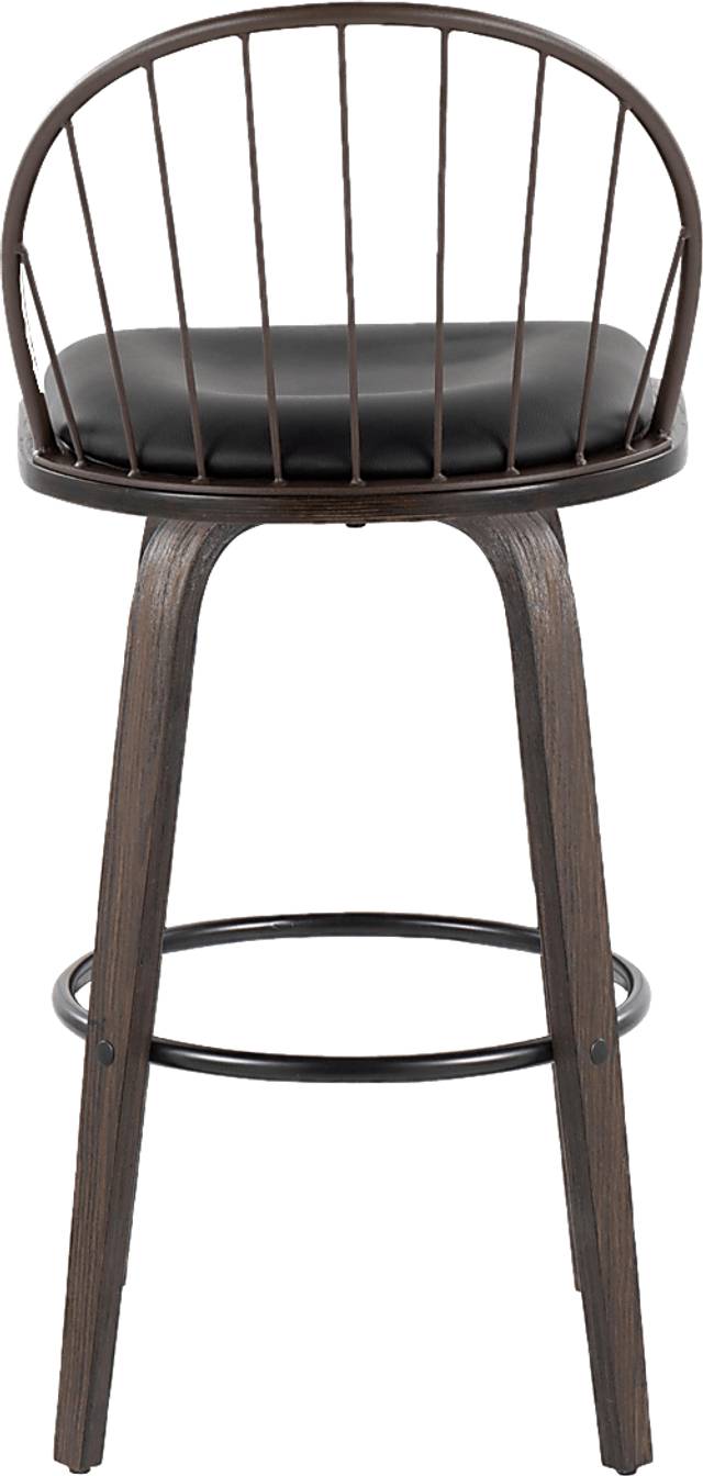 Charlias VIII Black Swivel Barstool, Set of 2 - Thumbnail - Image 10