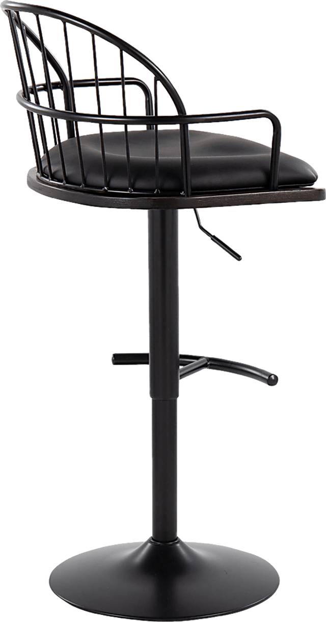 Charlias X Black Adjustable Barstool, Set of 2 - Thumbnail - Image 8