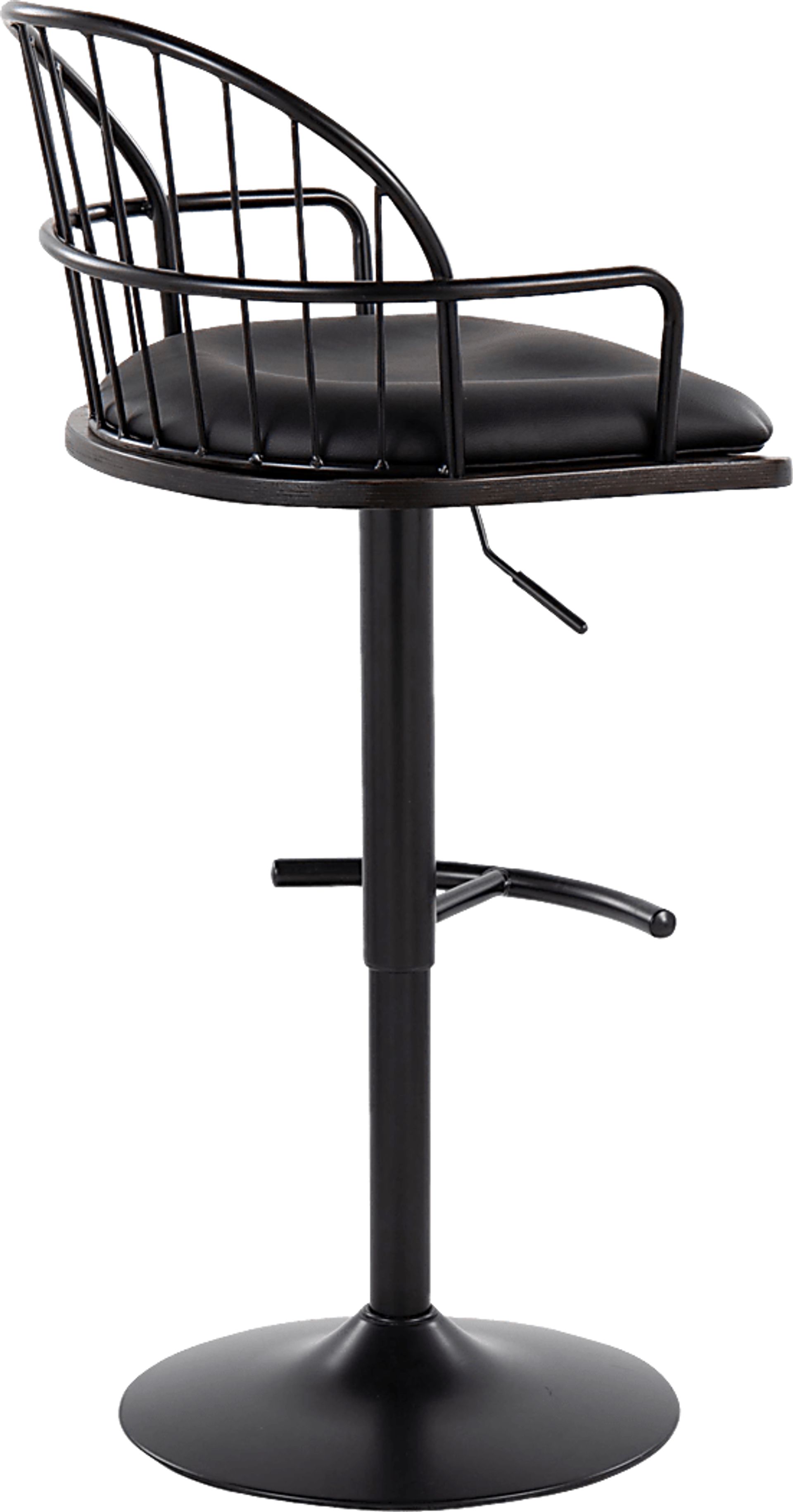 Charlias X Black Adjustable Barstool, Set of 2 - Image 8