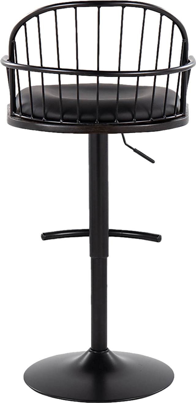 Charlias X Black Adjustable Barstool, Set of 2 - Thumbnail - Image 9