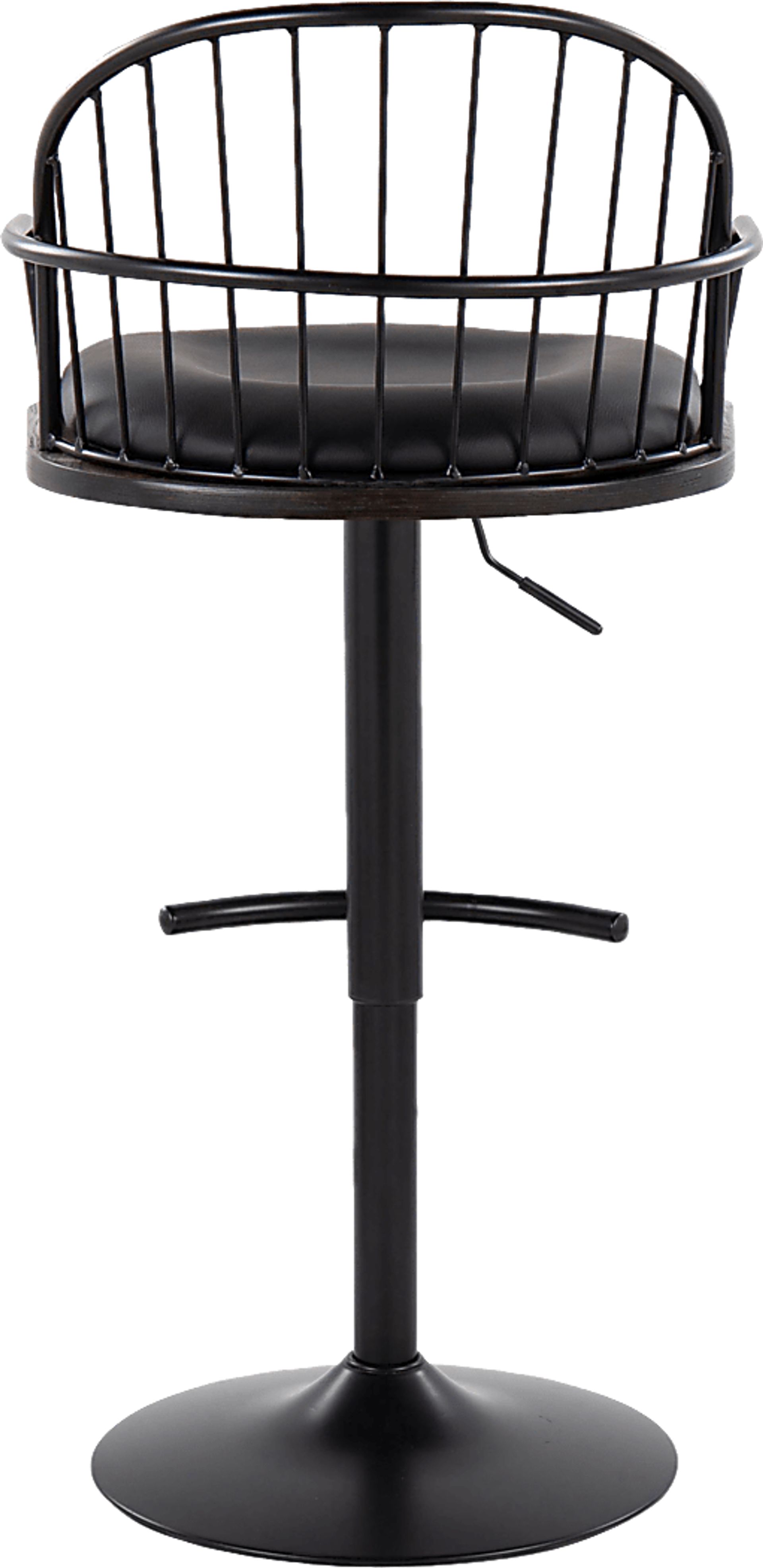 Charlias X Black Adjustable Barstool, Set of 2 - Image 9