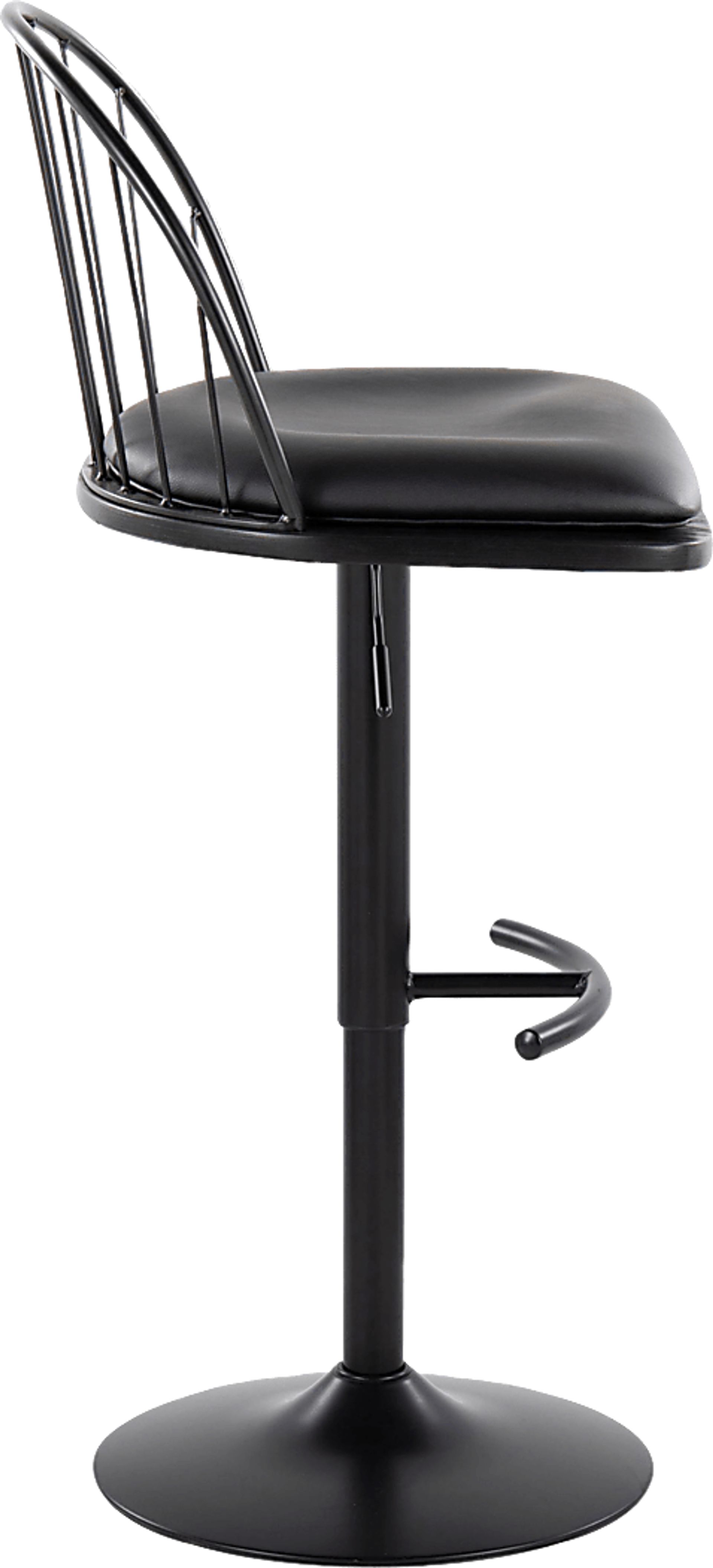 Charlias XI Black Adjustable Barstool, Set of 2 - Image 6