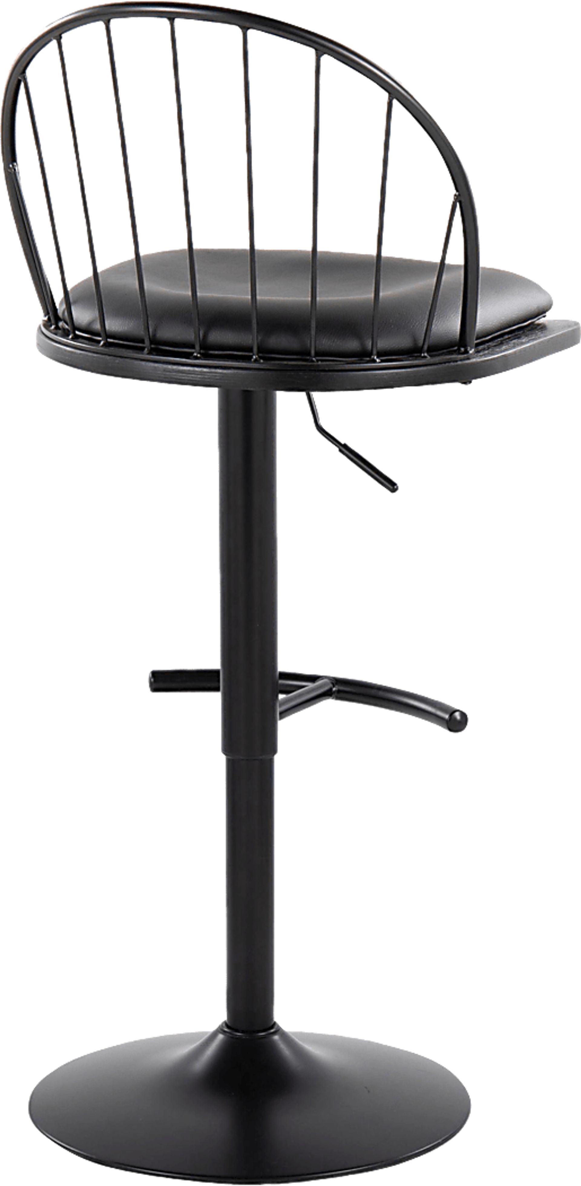 Charlias XI Black Adjustable Barstool, Set of 2 - Image 9