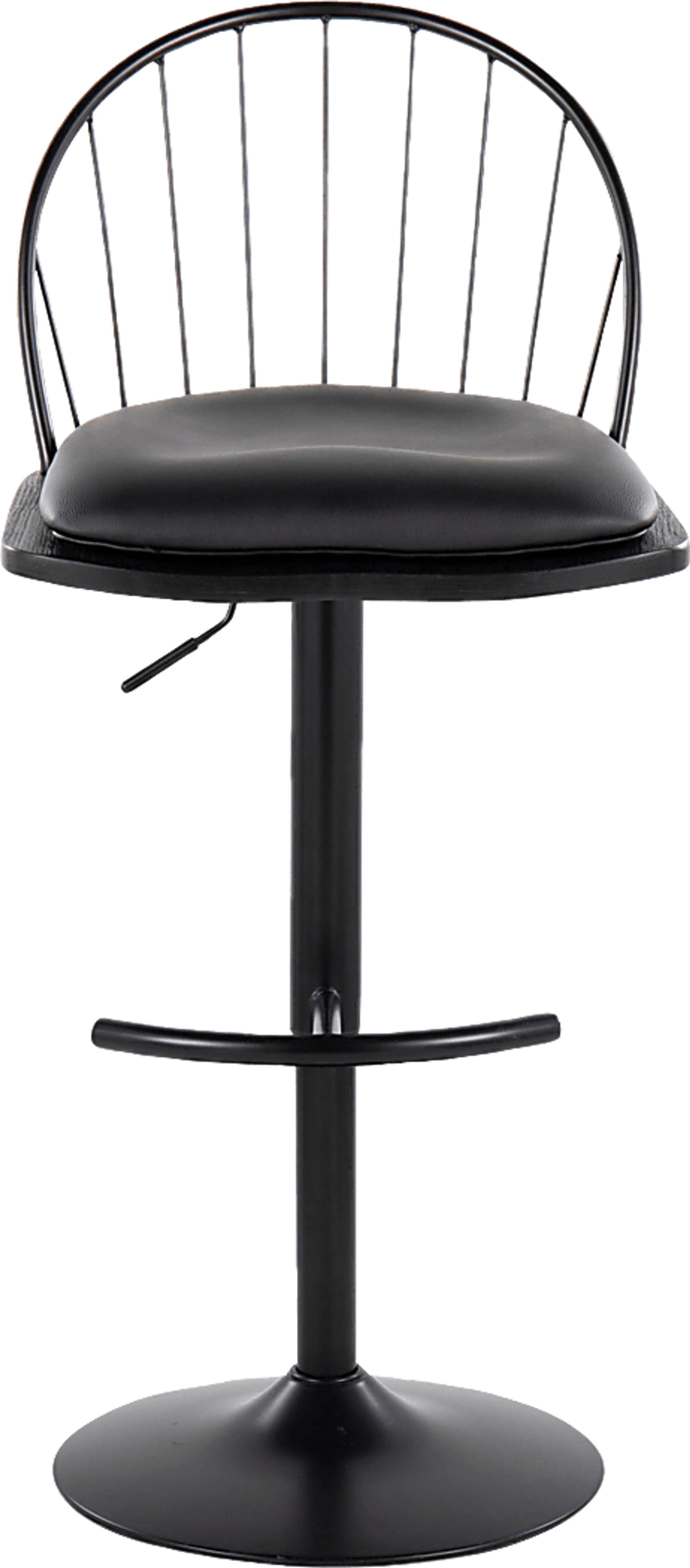 Charlias XI Black Adjustable Barstool, Set of 2 - Image 10