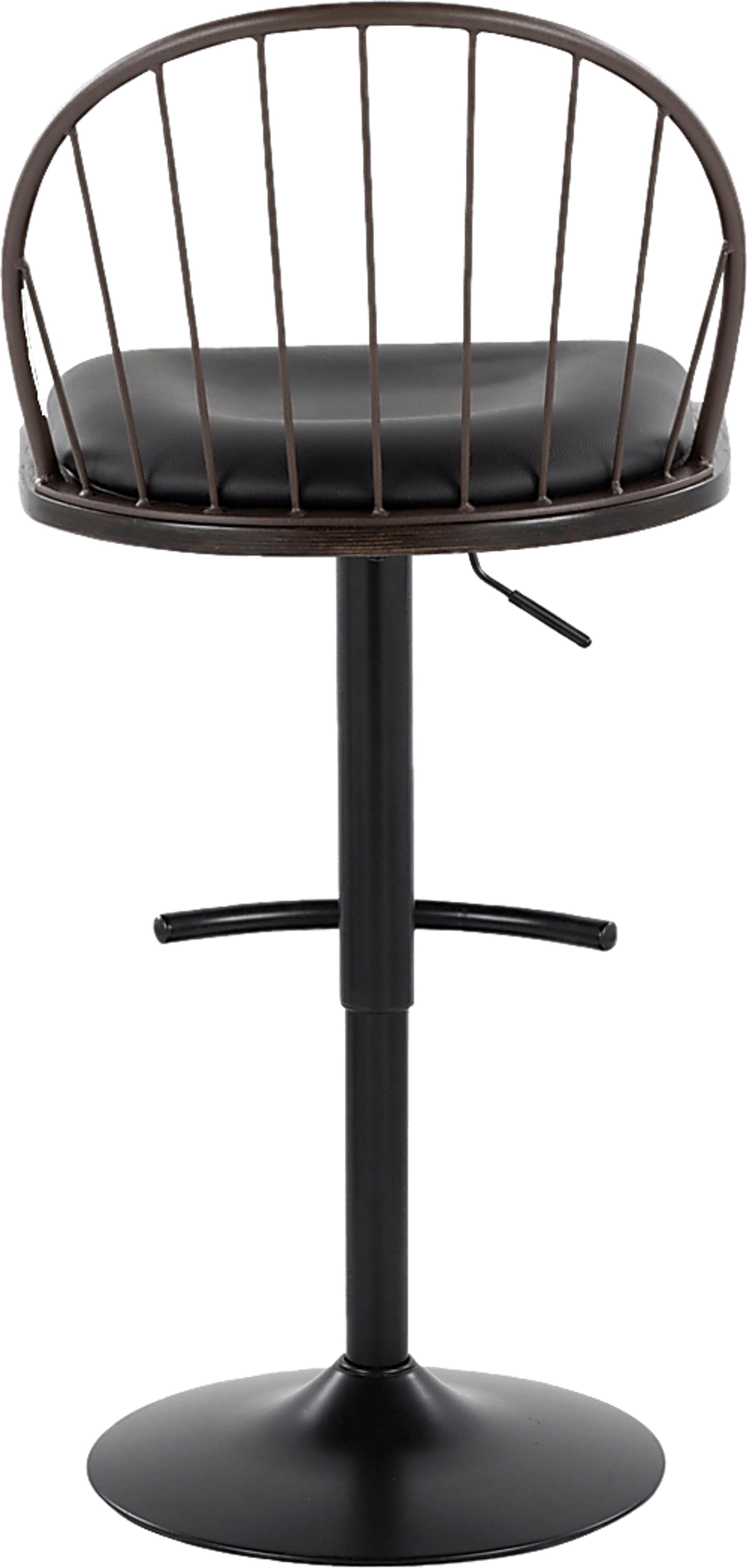 Charlias XII Black Adjustable Barstool, Set of 2 - Image 11