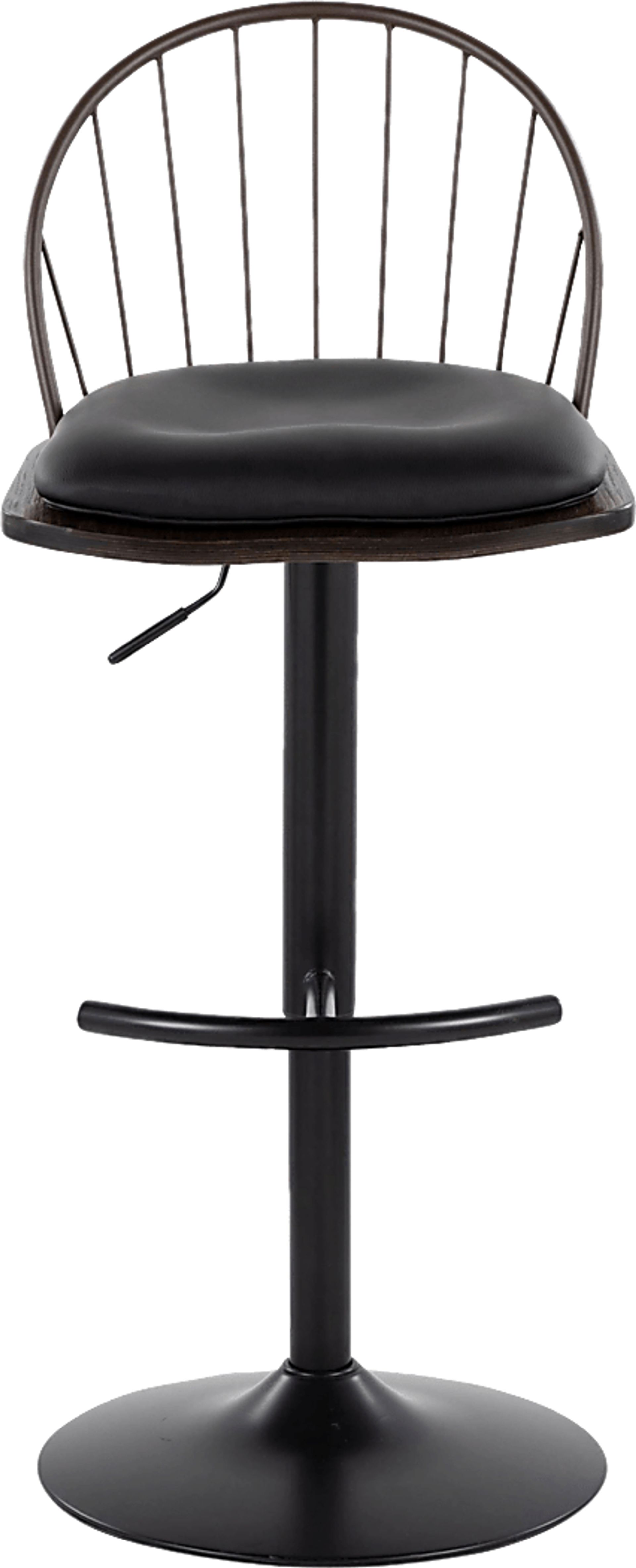 Charlias XII Black Adjustable Barstool, Set of 2 - Image 9
