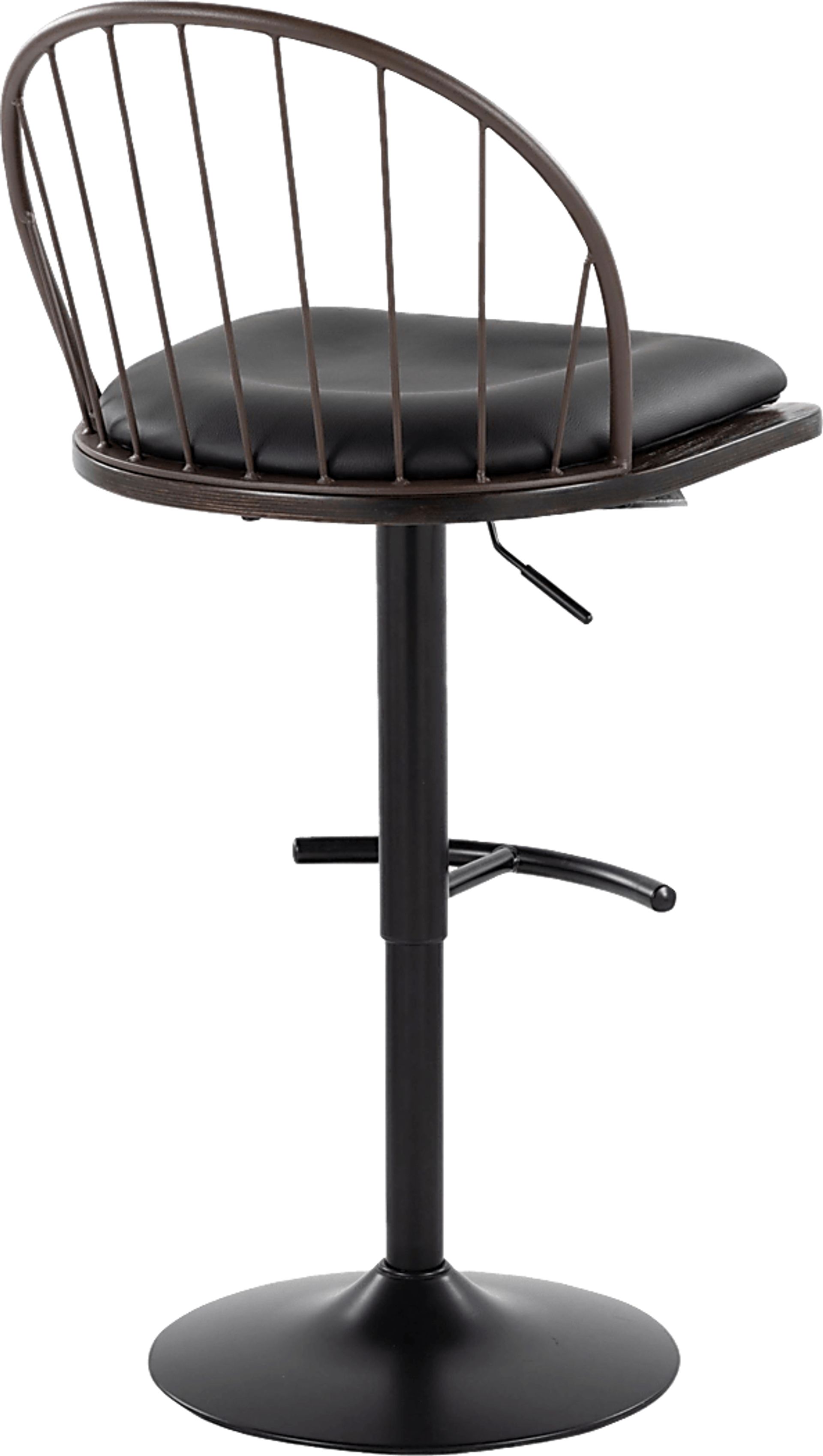 Charlias XII Black Adjustable Barstool, Set of 2 - Image 10