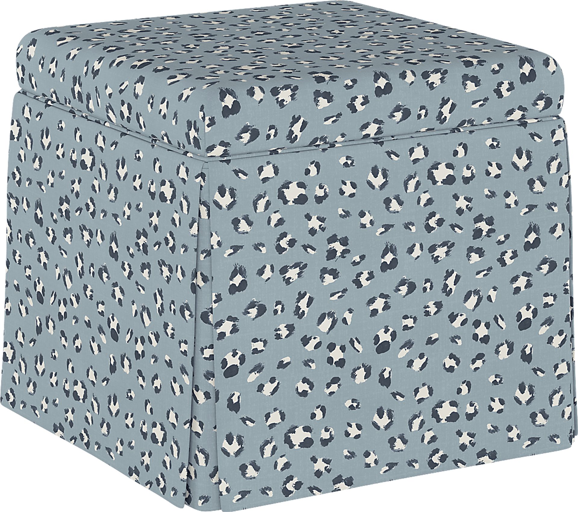 Charlick Blue Ottoman - Image 1