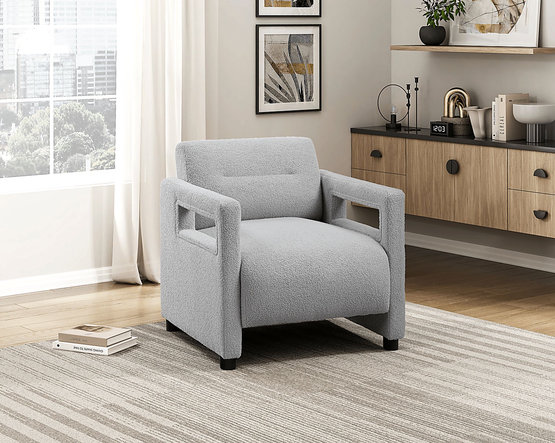 Charliza Gray Accent Chair - Image 2