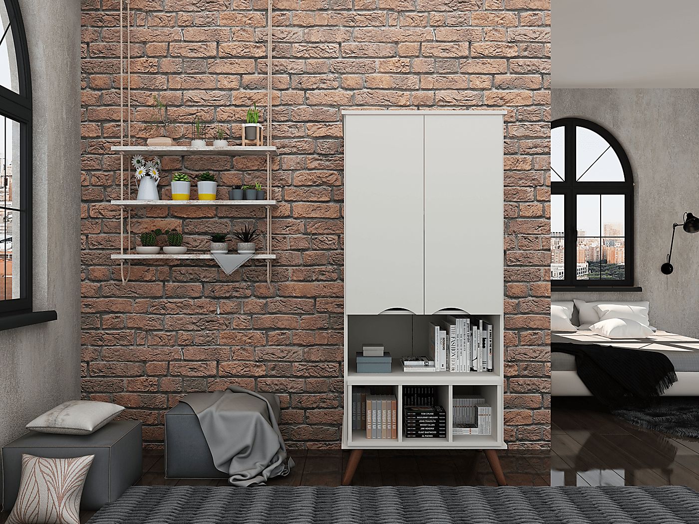 Charlo Beige Accent Cabinet - Thumbnail 4