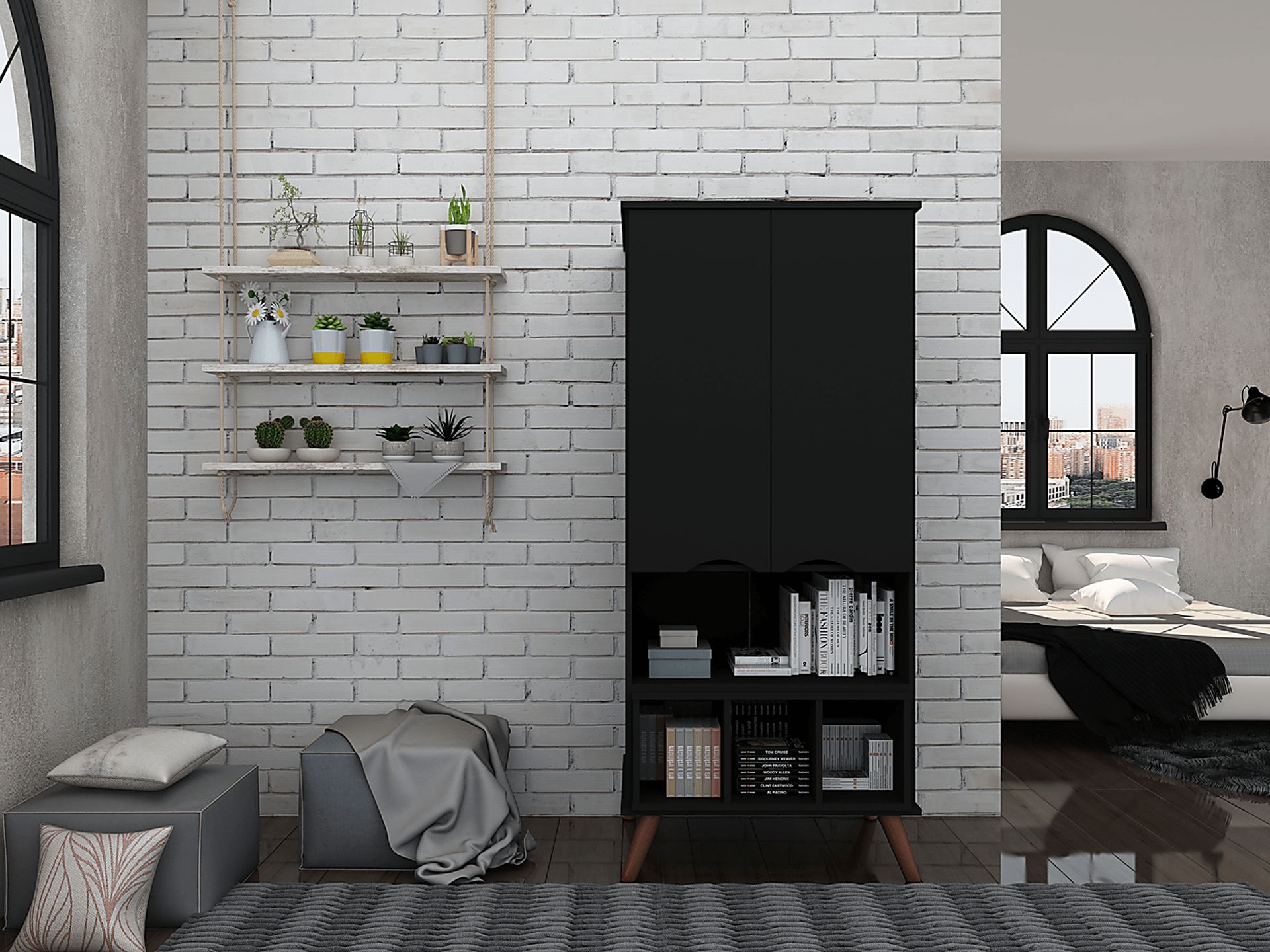 Charlo Black Accent Cabinet - Image 8