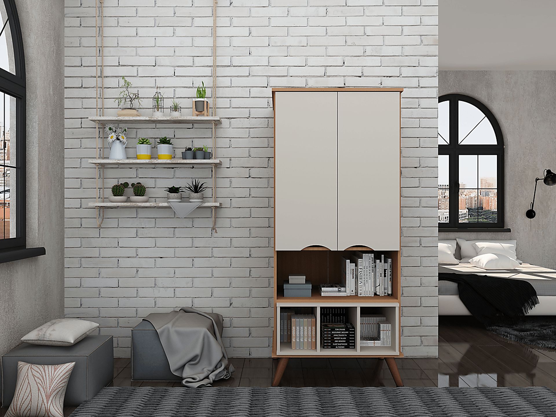 Charlo Maple Accent Cabinet - Image 9