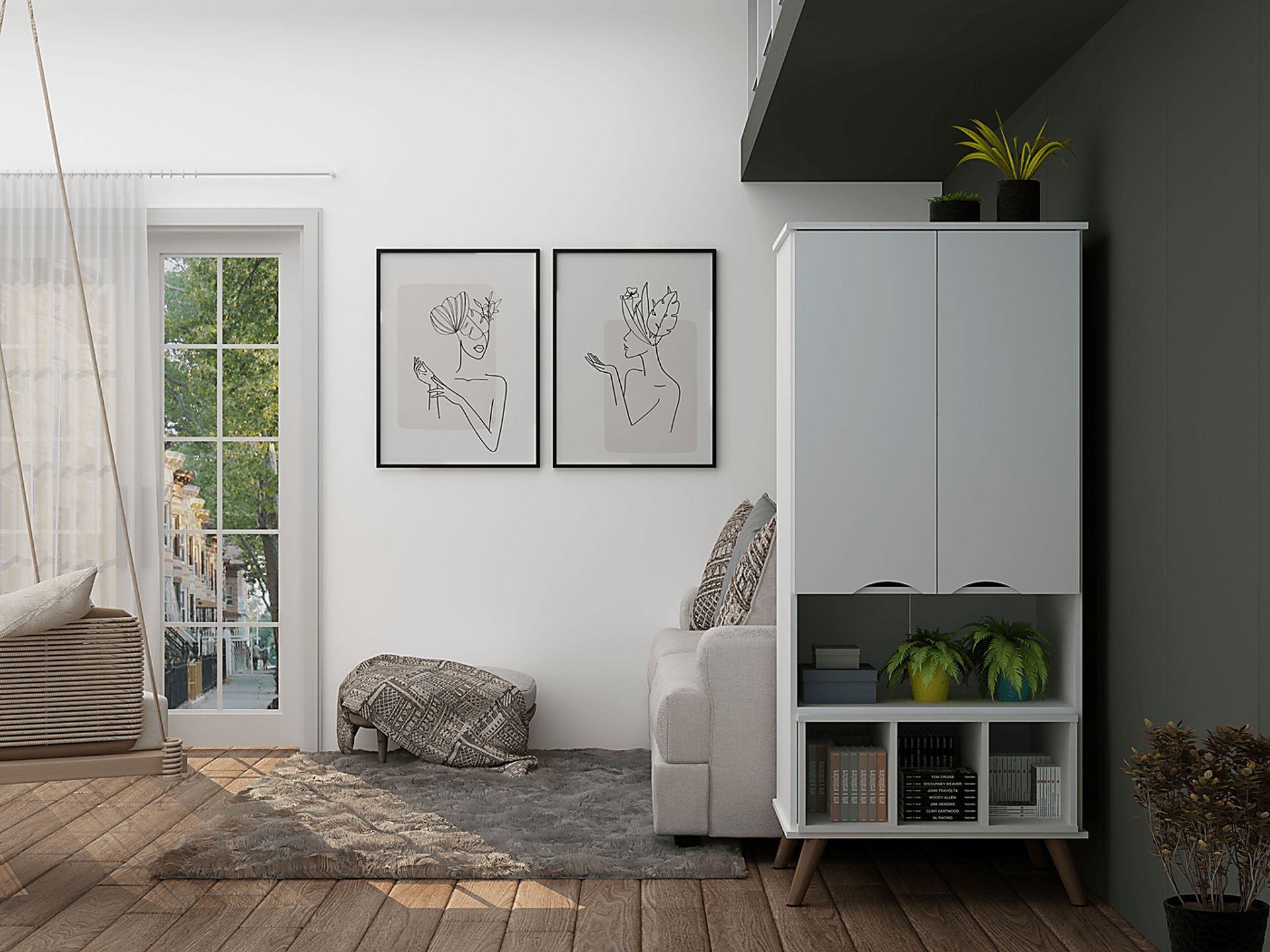 Charlo White Accent Cabinet - Image 9