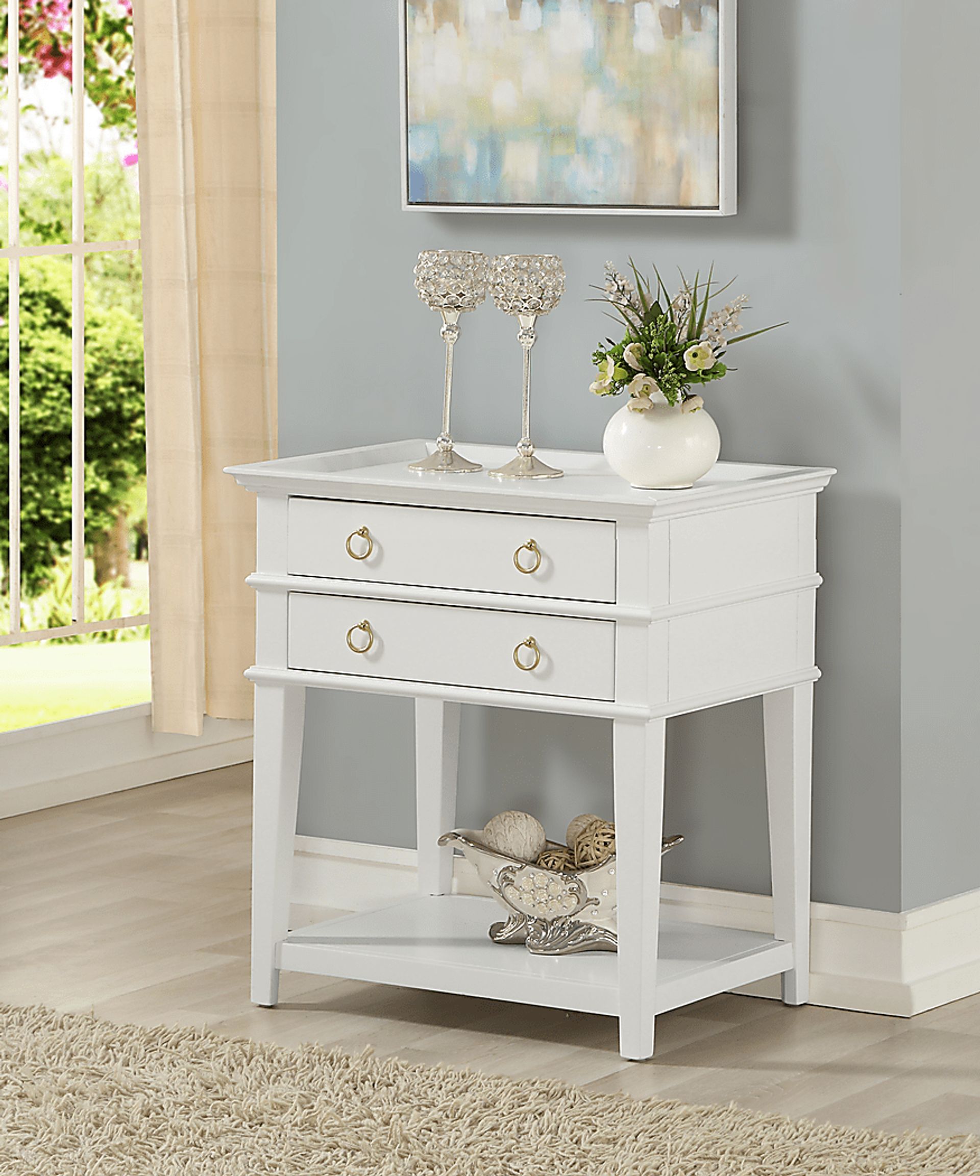 Charloma White End Table - Image 8