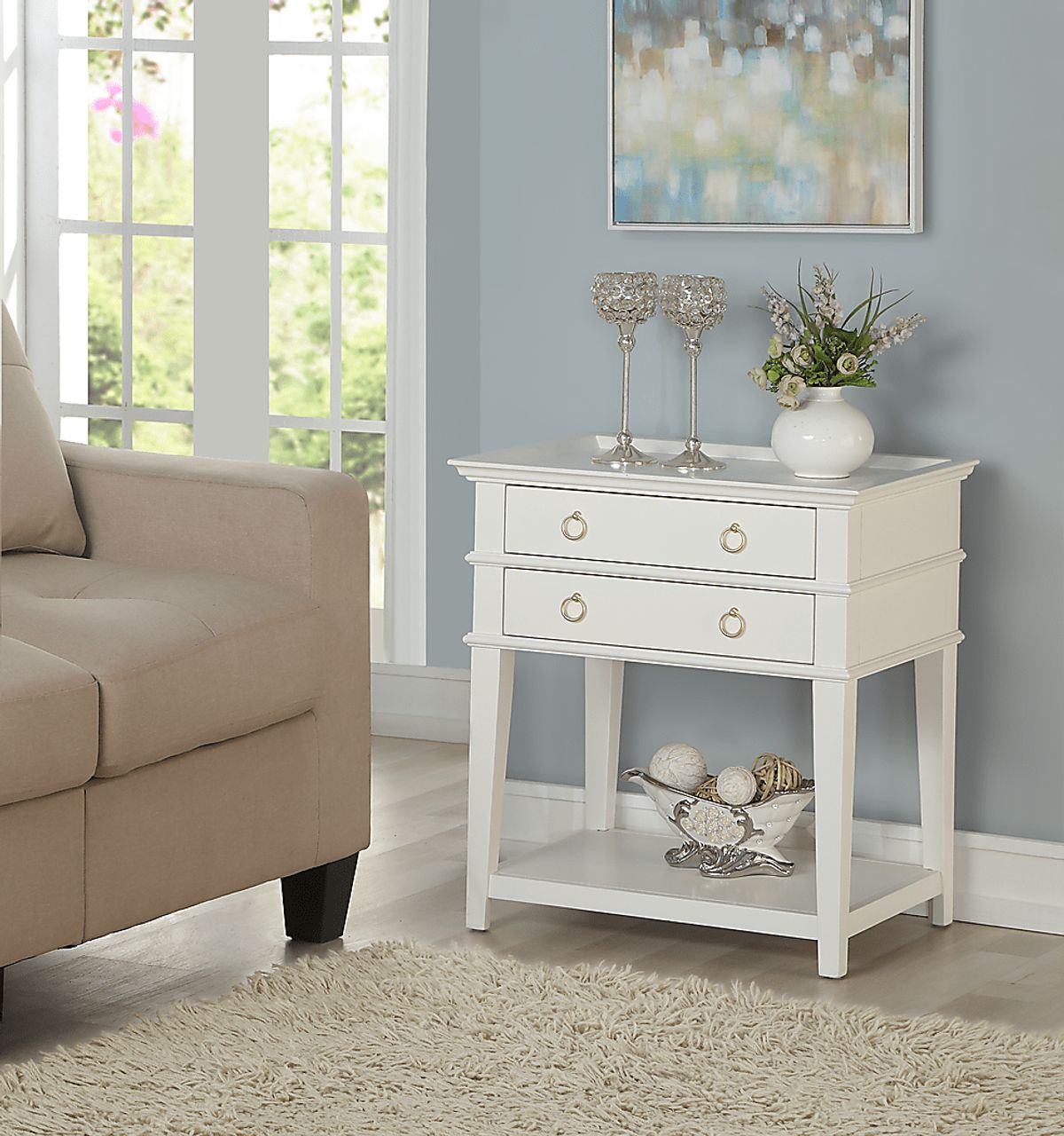 Charloma White Colors,White End Table | Rooms to Go