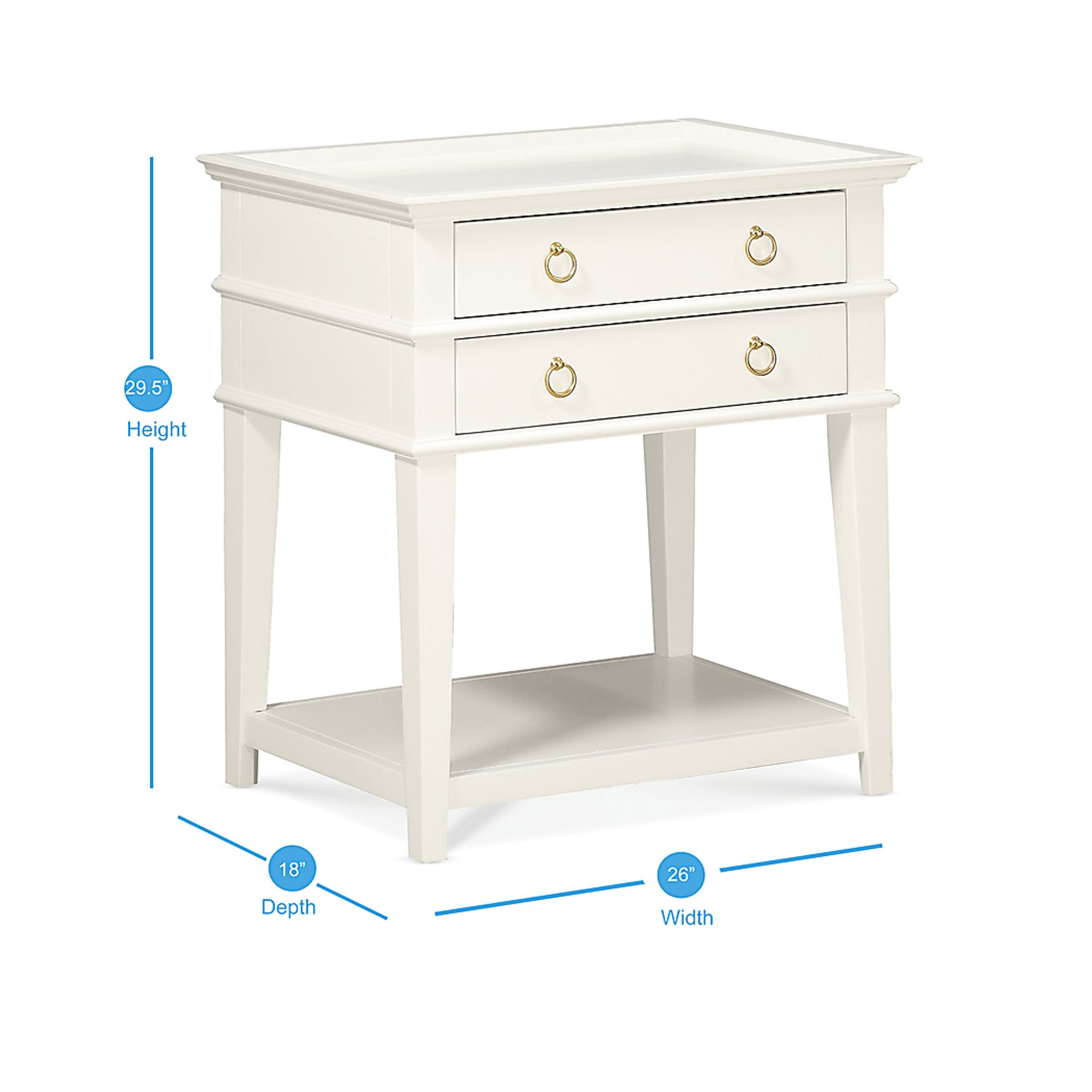 Charloma White End Table - Image 10