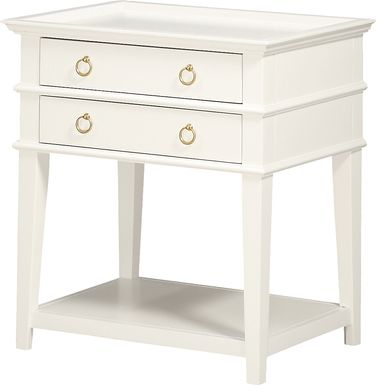 Charloma White End Table