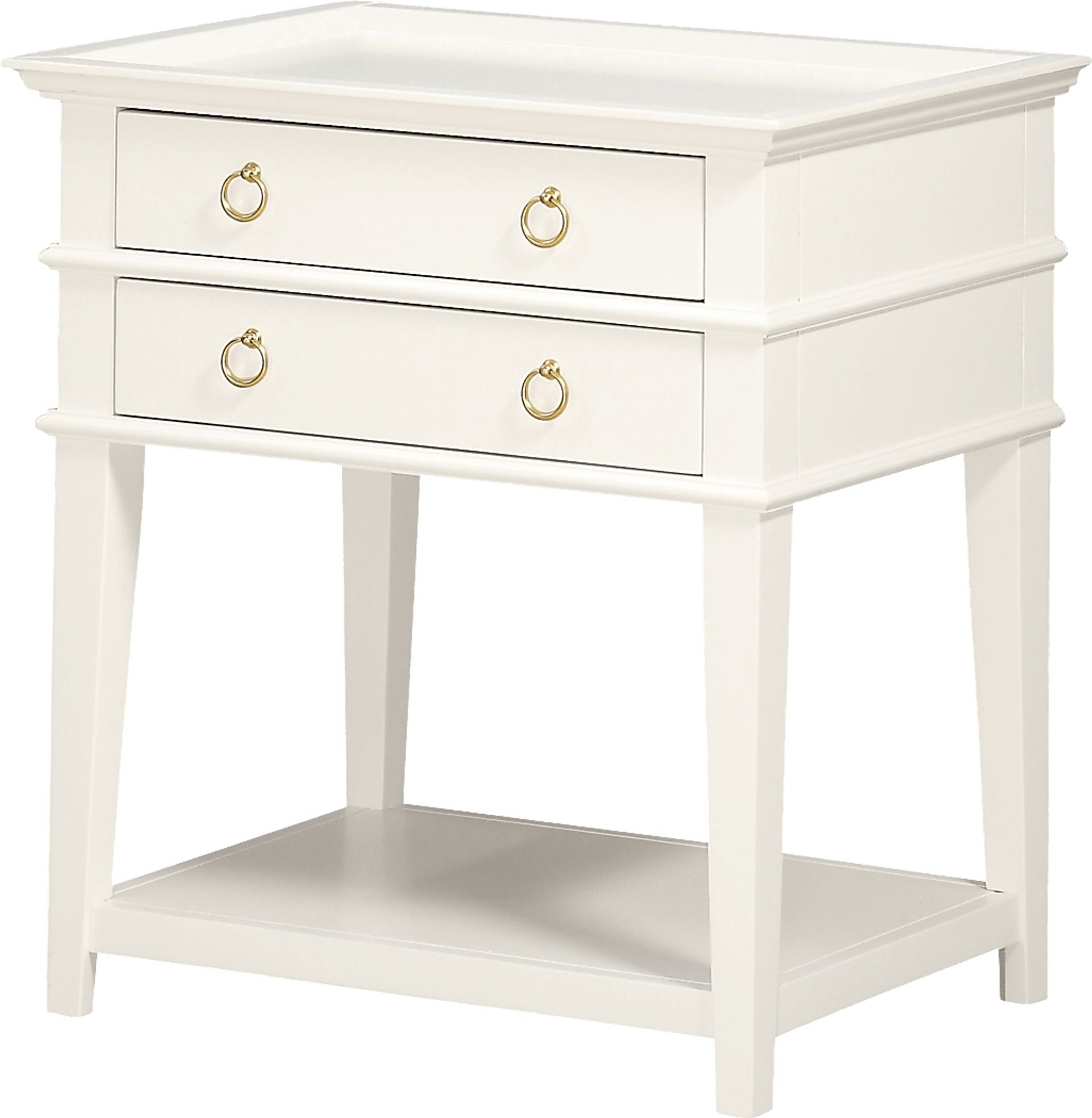 Charloma White End Table - Image 1
