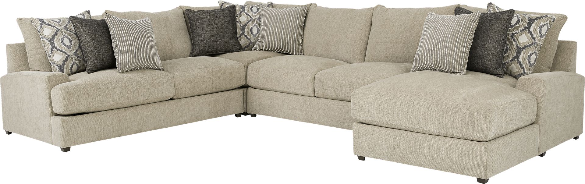 Charlotte Bay Beige 4 Pc Sectional - Image 1