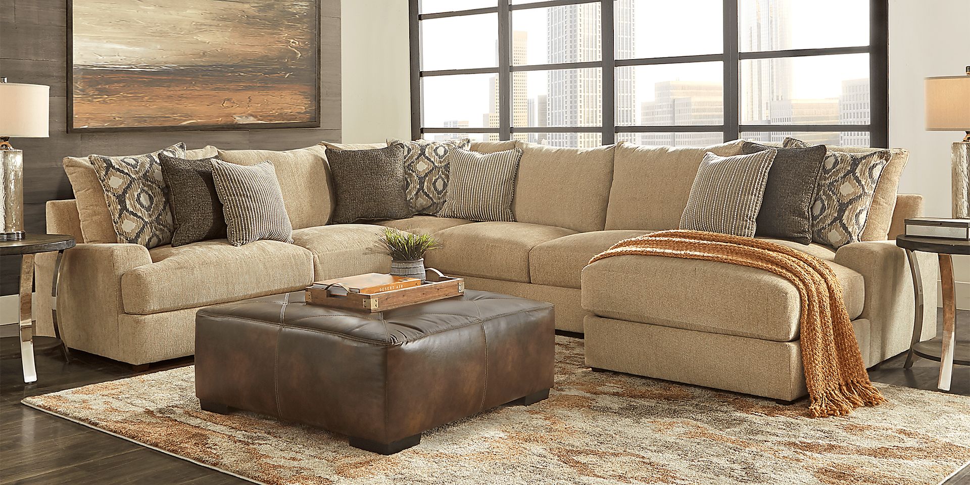 Charlotte Bay Beige 4 Pc Sectional - Image 2
